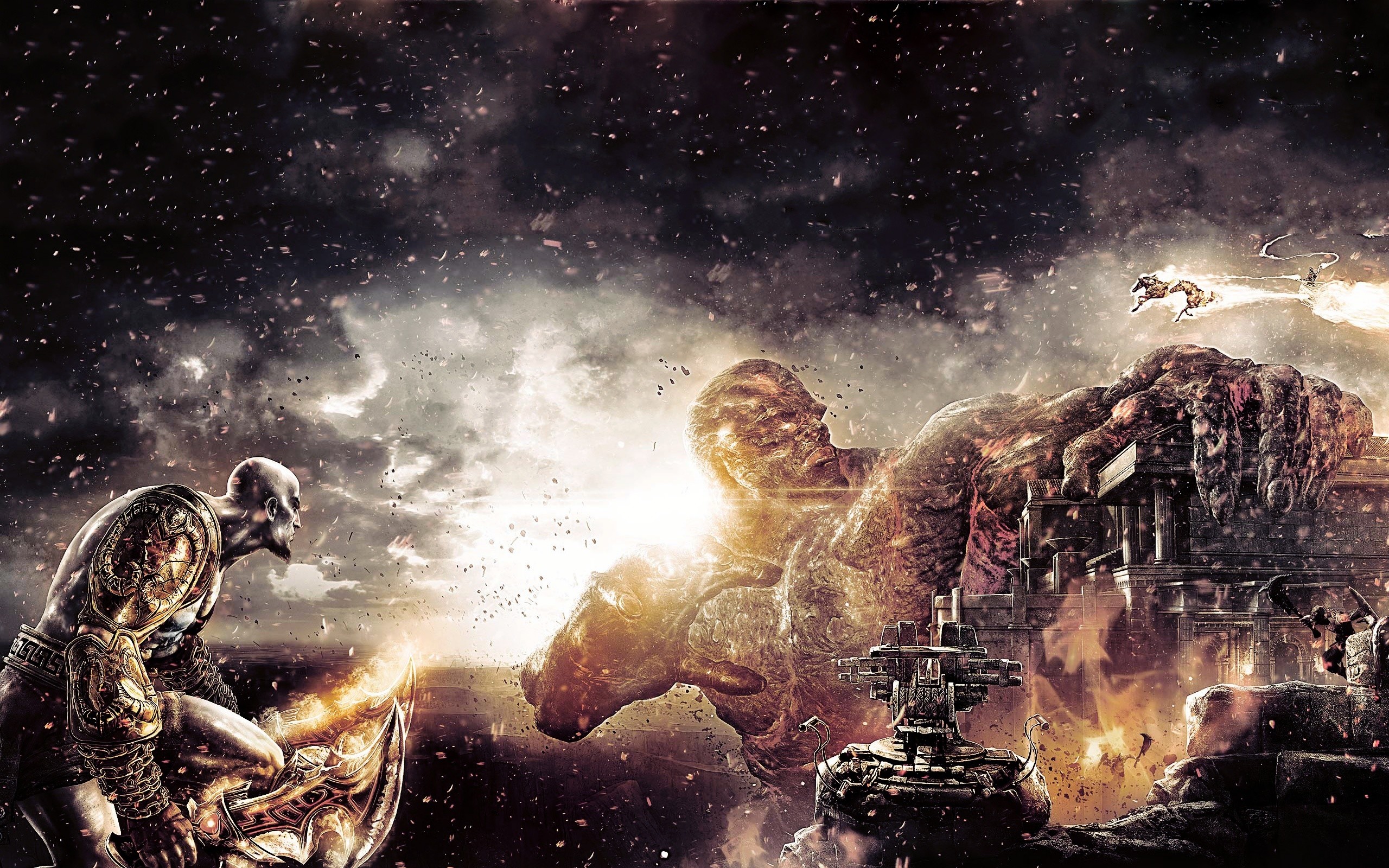 Kratos, God of War III, Titano, Battaglia, 2560x1600, sfondo per PC