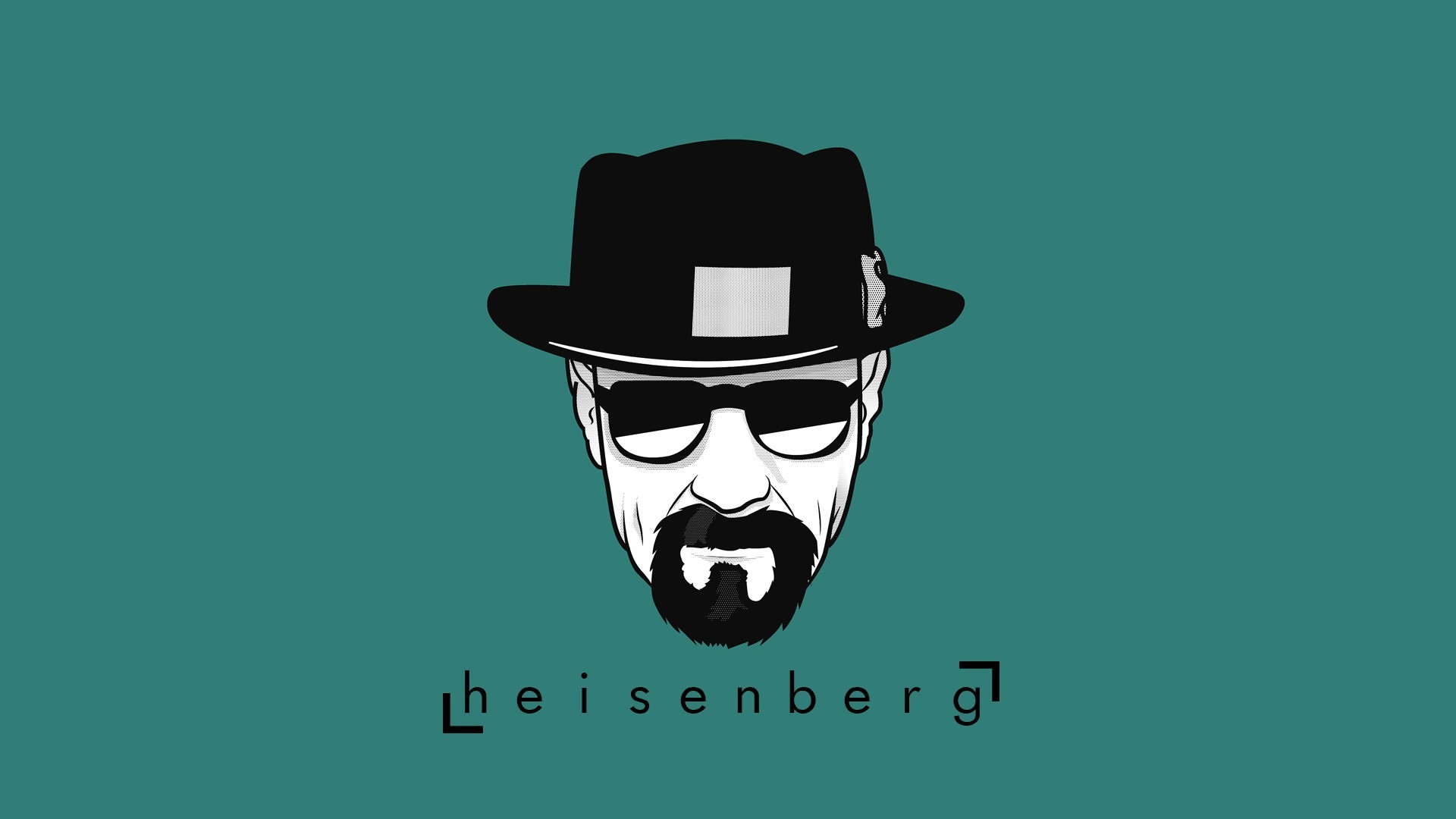 Heisenberg, Walter White, Breaking Bad, Cappello, Minimalismo, Sfondo verde acqua, wallpaper Full HD