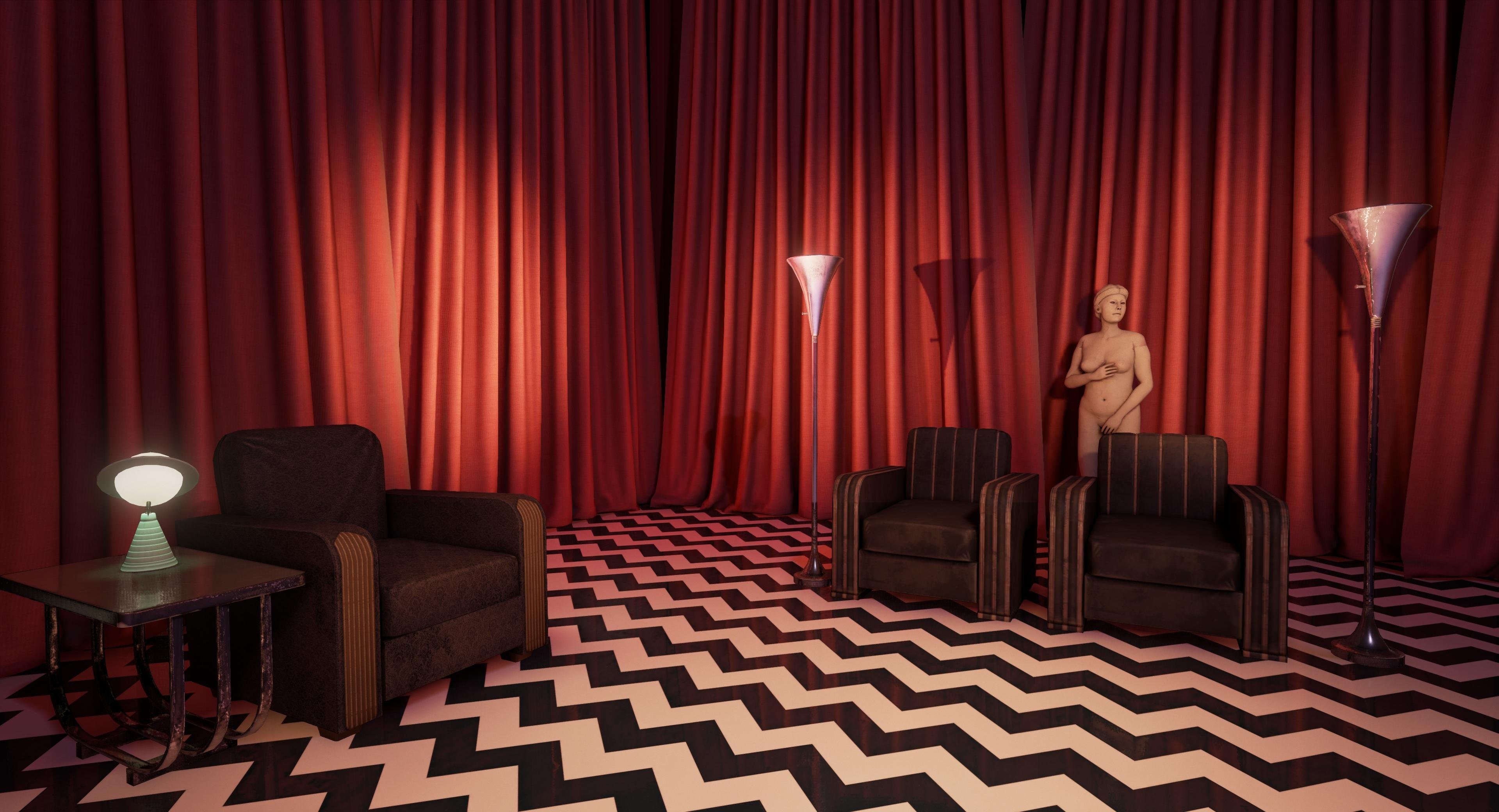 Loggia Nera, Twin Peaks, Stanza Rossa, Poltrone, Venere di Milo, wallpaper Windows 11