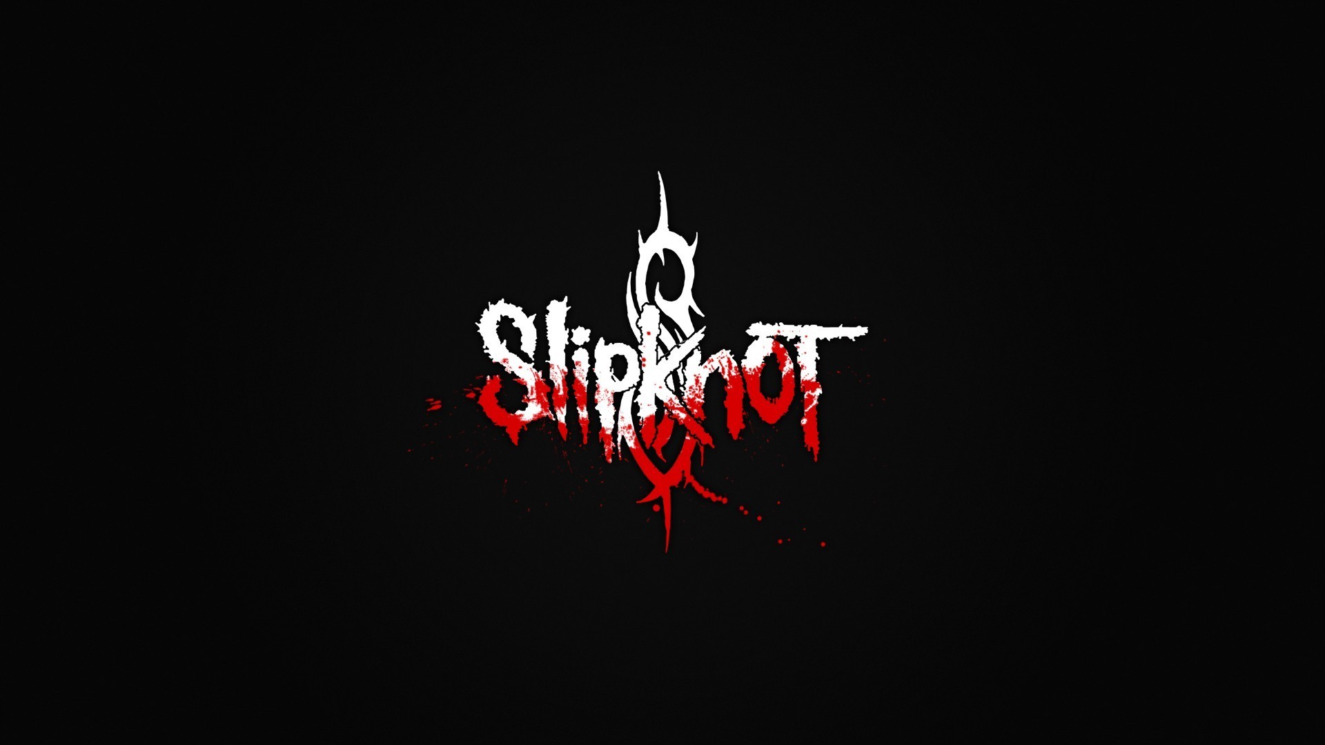 Slipknot, Logo, Rosso, Sfondo nero, Minimalista, 1920x1080, wallpaper desktop
