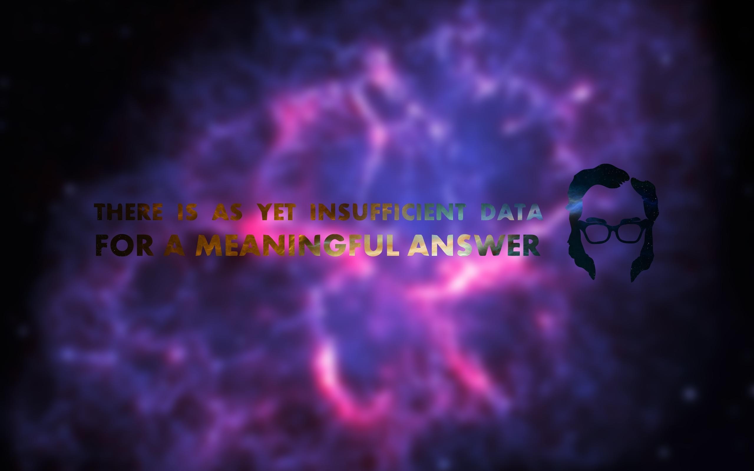 Isaac Asimov, The Last Question, Nebulosa, Citazione, Viola, 2560x1600, wallpaper desktop