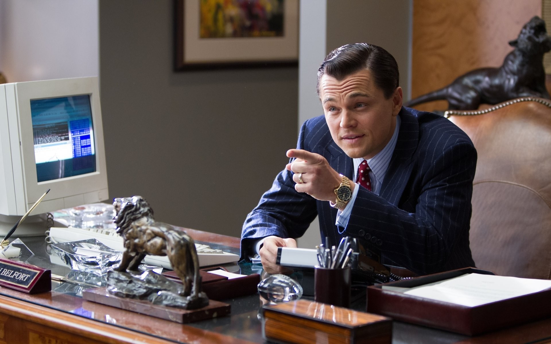 Leonardo DiCaprio, Jordan Belfort, The Wolf of Wall Street, Ufficio, sfondo MacBook Air
