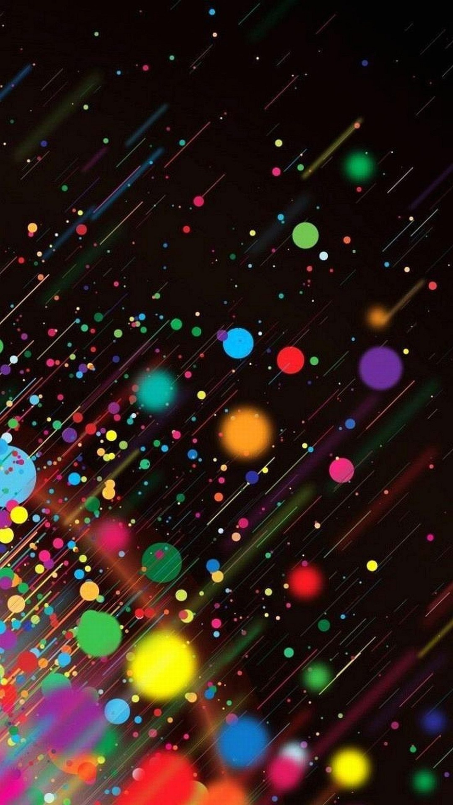 Pois, Colori, Nero, Astratto, Arte digitale, sfondo LG G3 verticale