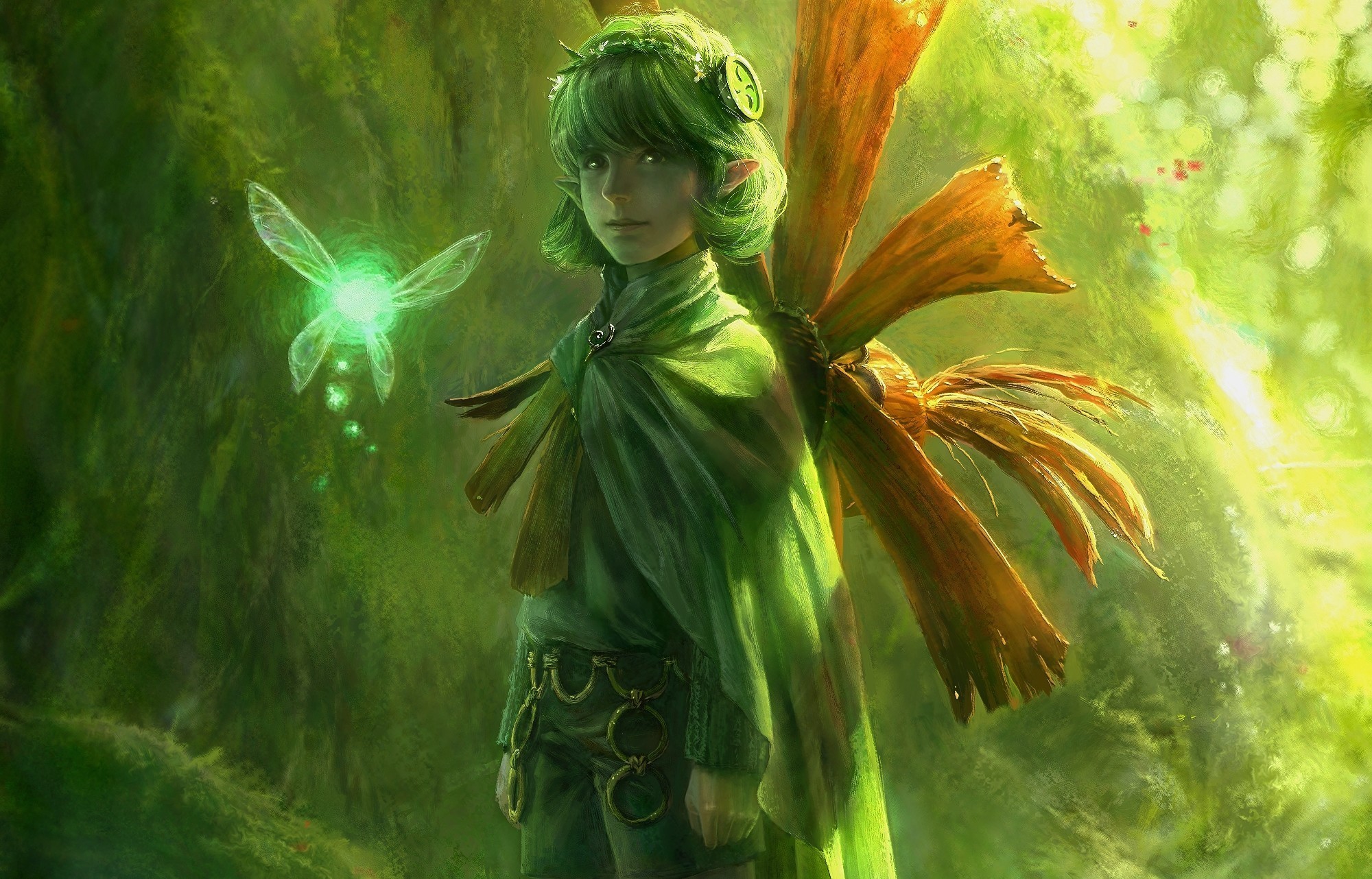 Saria, Fata, Ocarina of Time, Foresta, Full HD, sfondo per PC e portatile