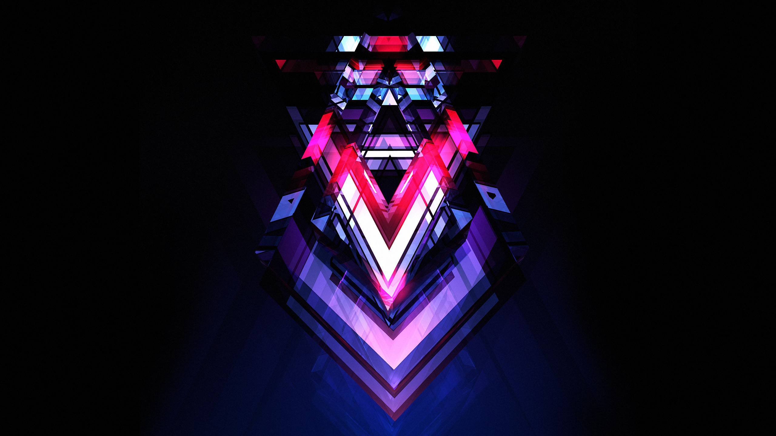 Astratto, Neon, Simmetria, Viola, 2560x1440, immagine di sfondo