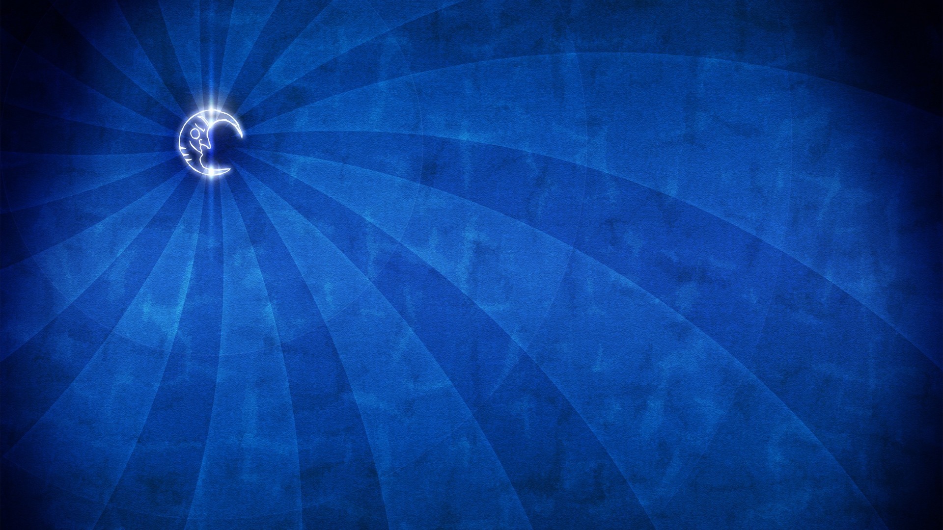 Luna crescente, Raggi, Blu, Astratto, Full HD, sfondo per PC