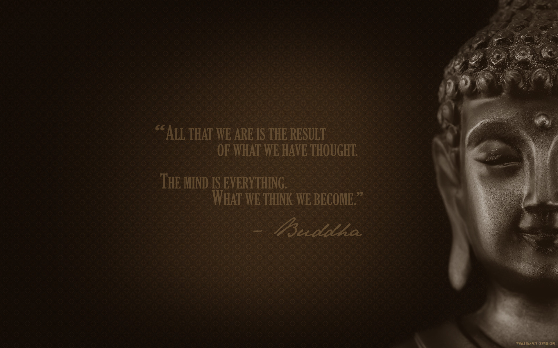 Buddha, Citazione, Statua, Seppia, Spiritualità, Full HD, sfondo per portatile