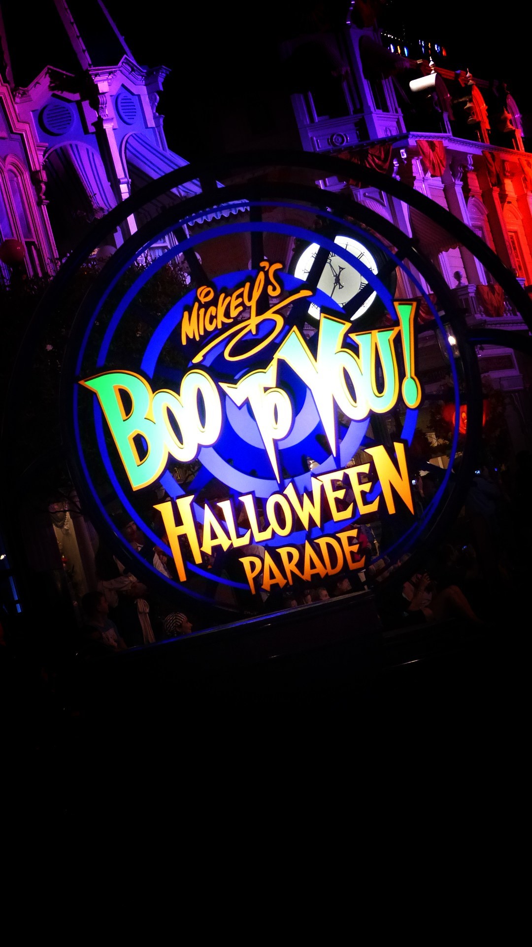 Mickey's Boo-to-You Halloween Parade, Magic Kingdom, Disney, Halloween, Notte, sfondo per iPhone