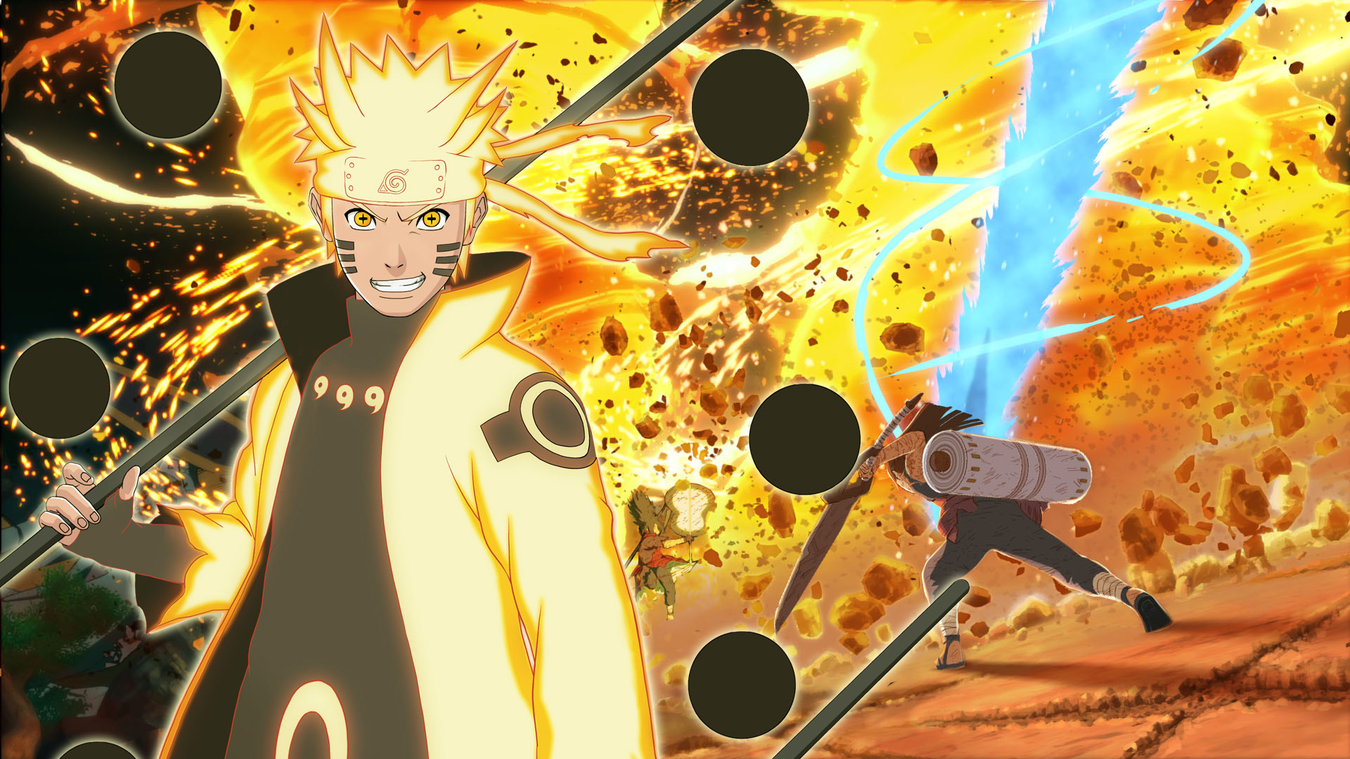 Naruto Uzumaki, Modalità Saggio delle Sei Vie, Obito Uchiha, Naruto Shippuden, Battaglia, sfondo 1080p