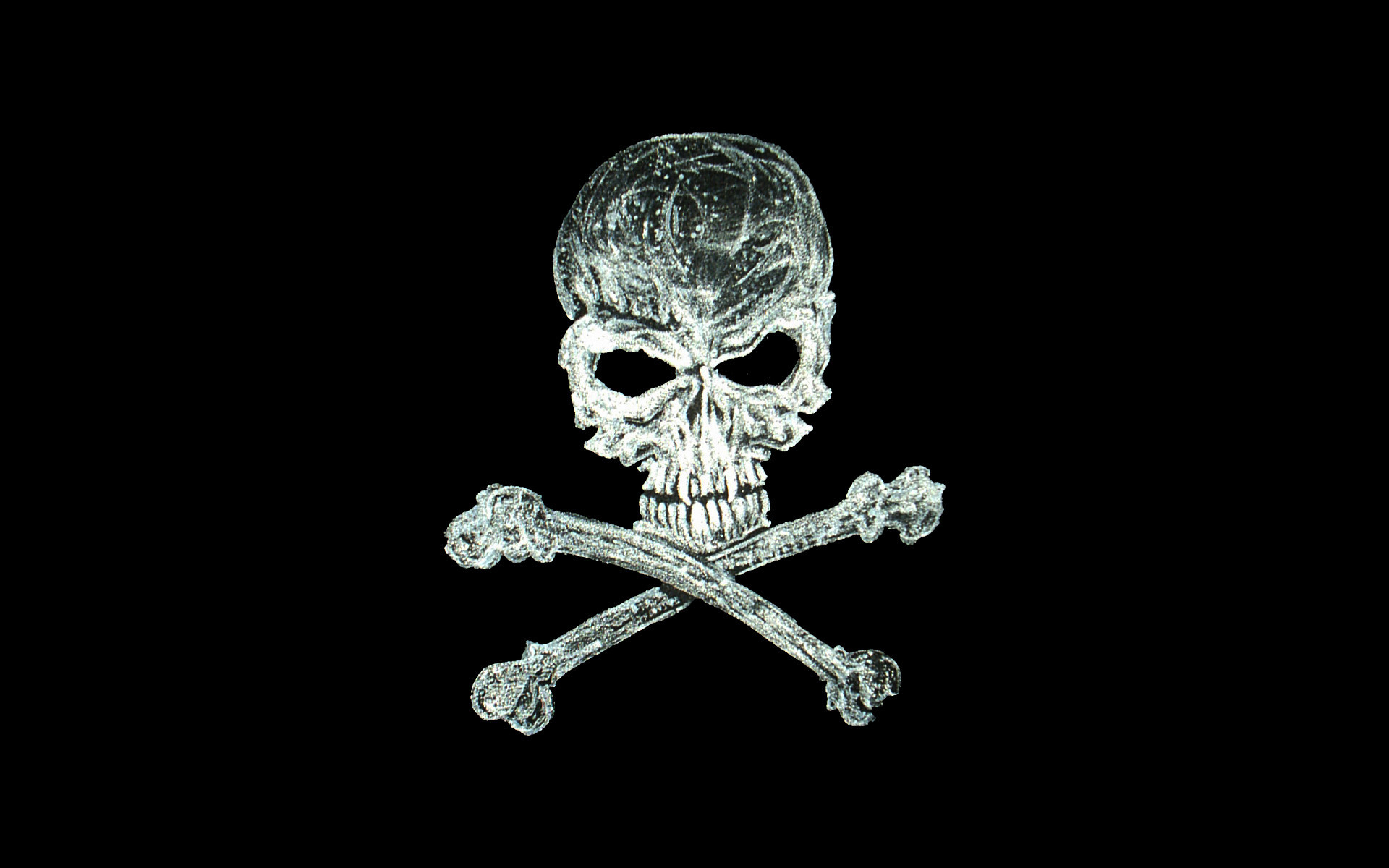 Teschio, Tibie incrociate, Disegno, Sfondo nero, Full HD, wallpaper per computer