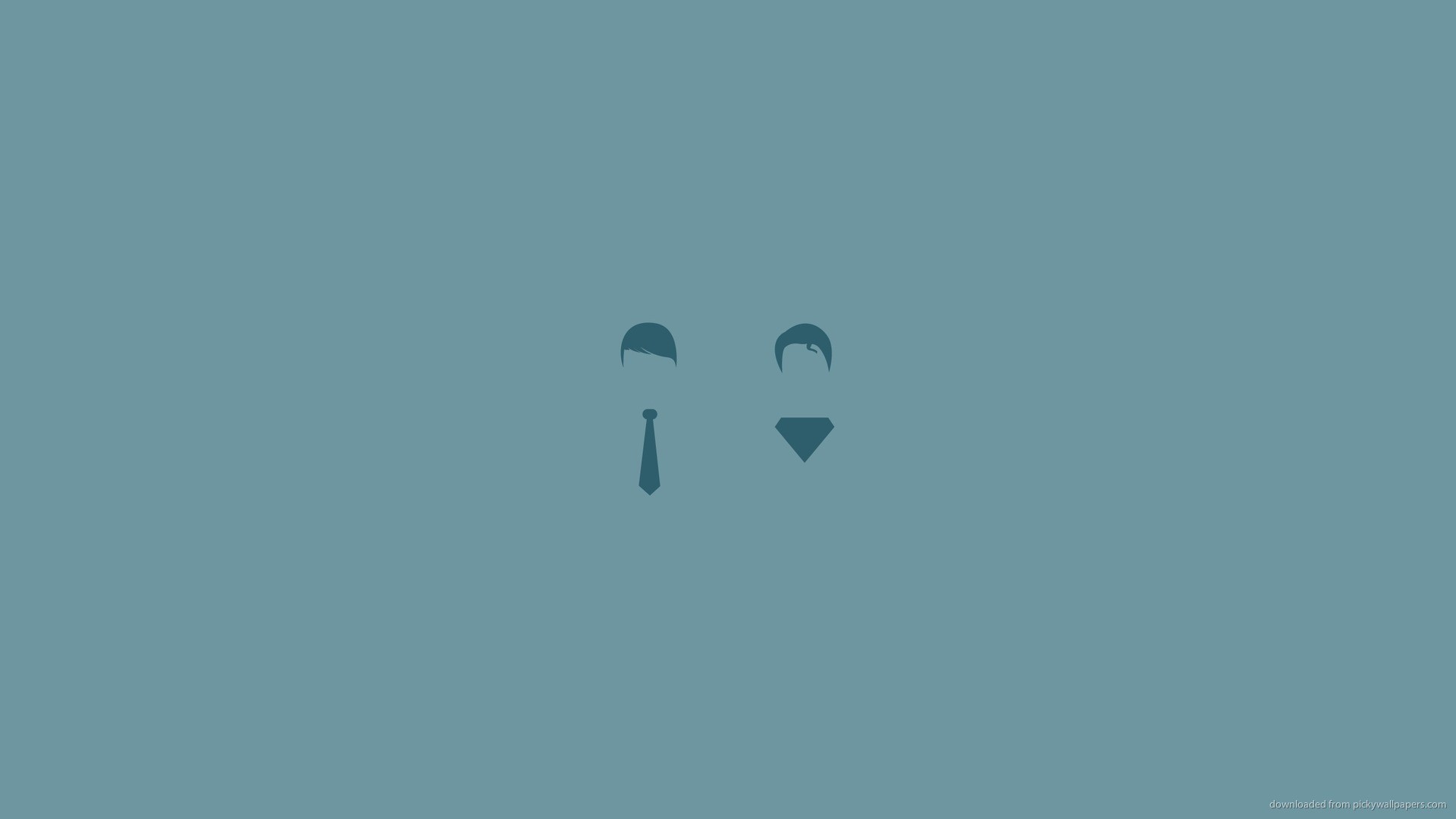 Clark Kent, Superman, Minimalista, Sfondo grigio-azzurro, 16:9 Full HD, wallpaper widescreen