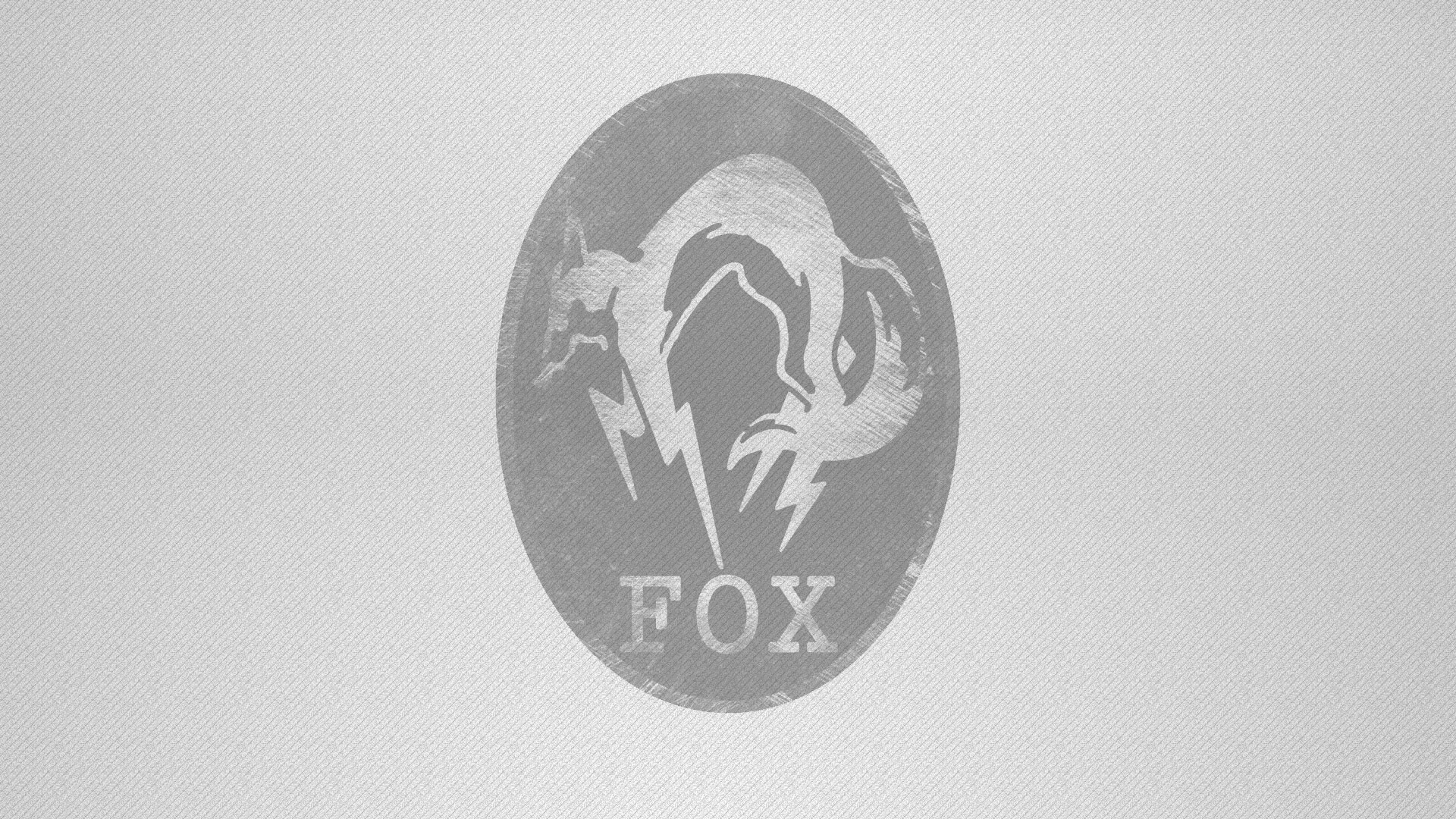 FOX, Metal Gear Solid, Logo, Grigio, Full HD, sfondo per PC e portatile
