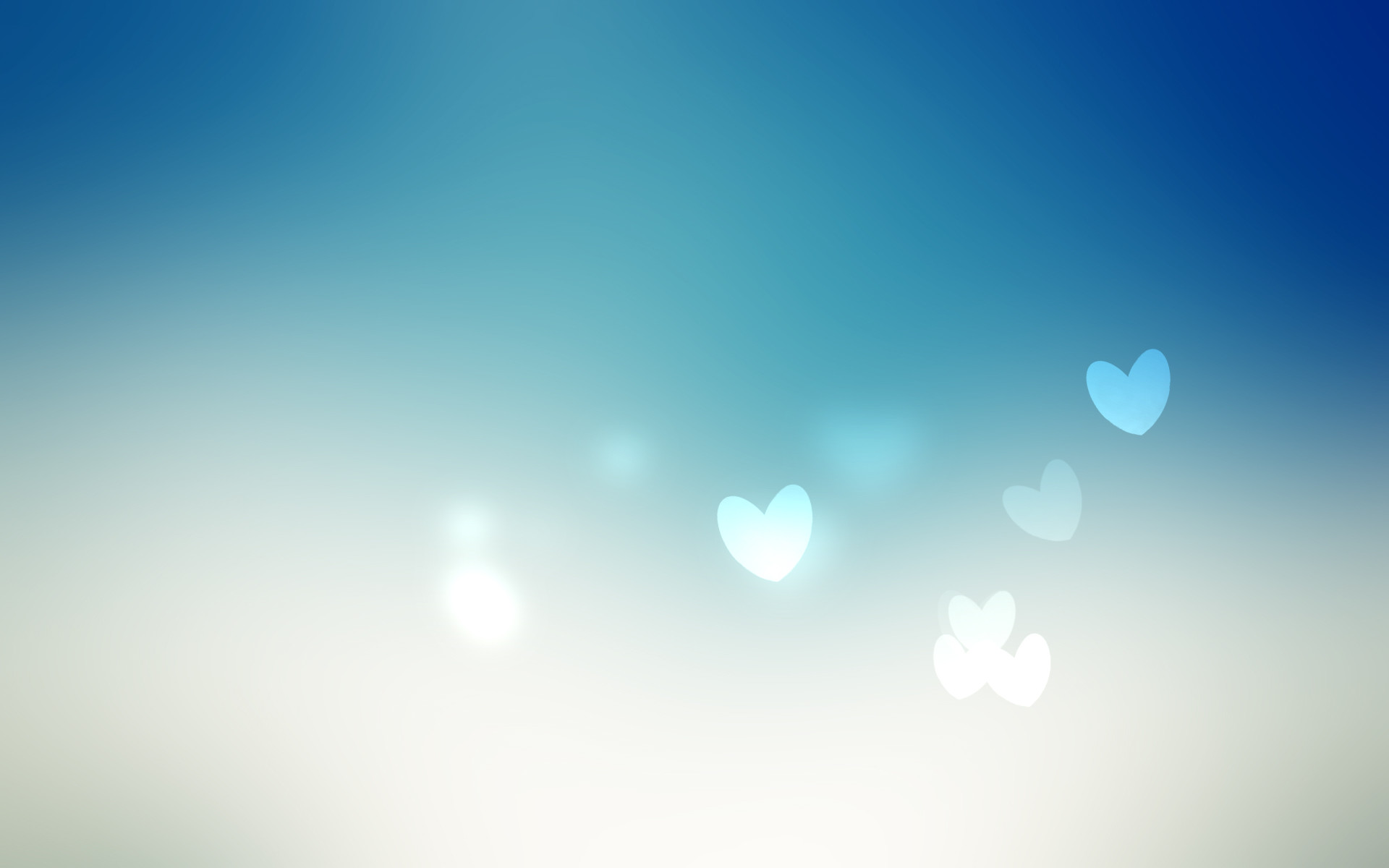 Cuori, Bokeh, Azzurro, 16:10 Full HD, sfondo widescreen