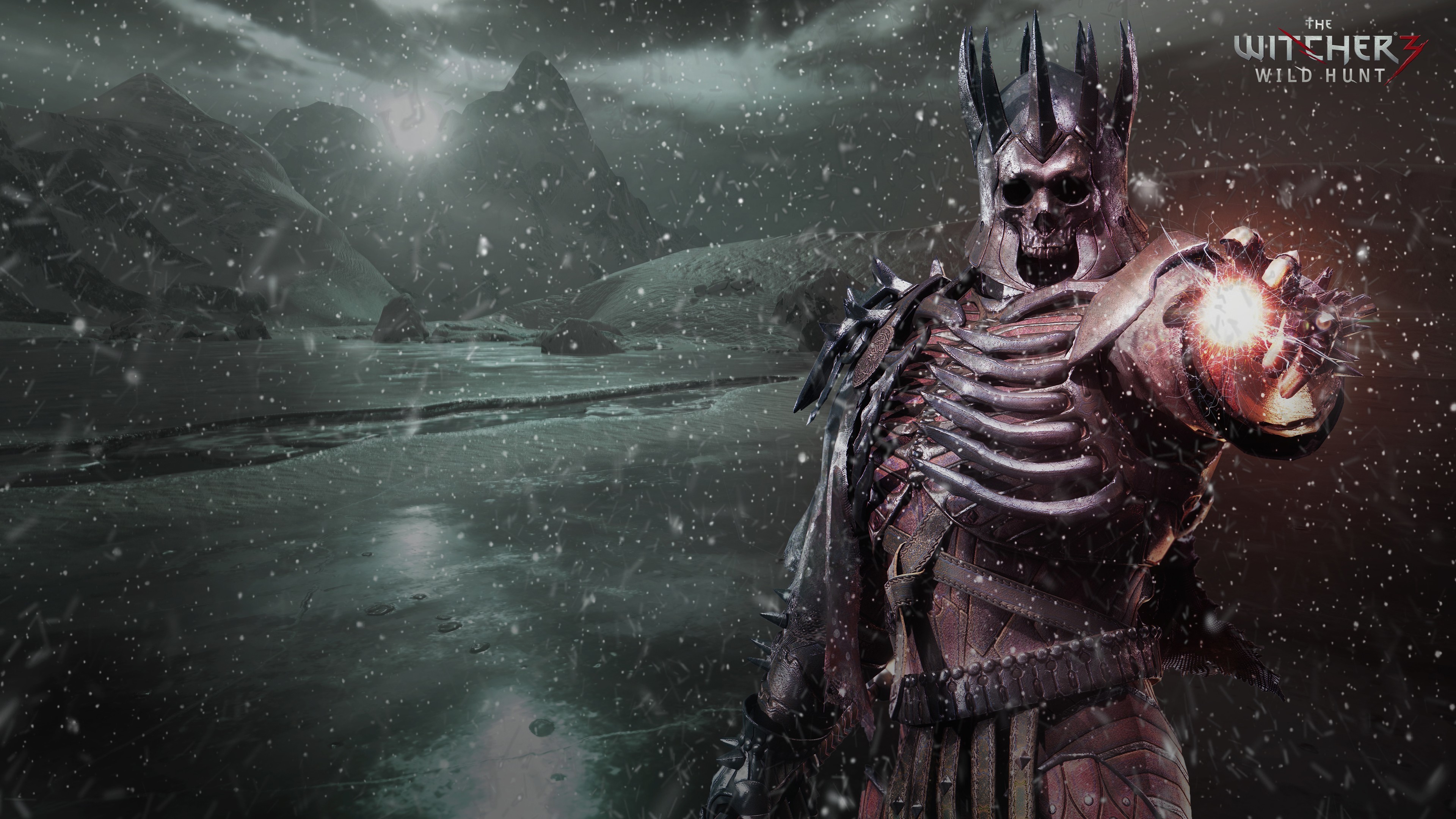 Eredin, Caccia Selvaggia, The Witcher 3: Wild Hunt, Neve, 16:9 4K, sfondo widescreen