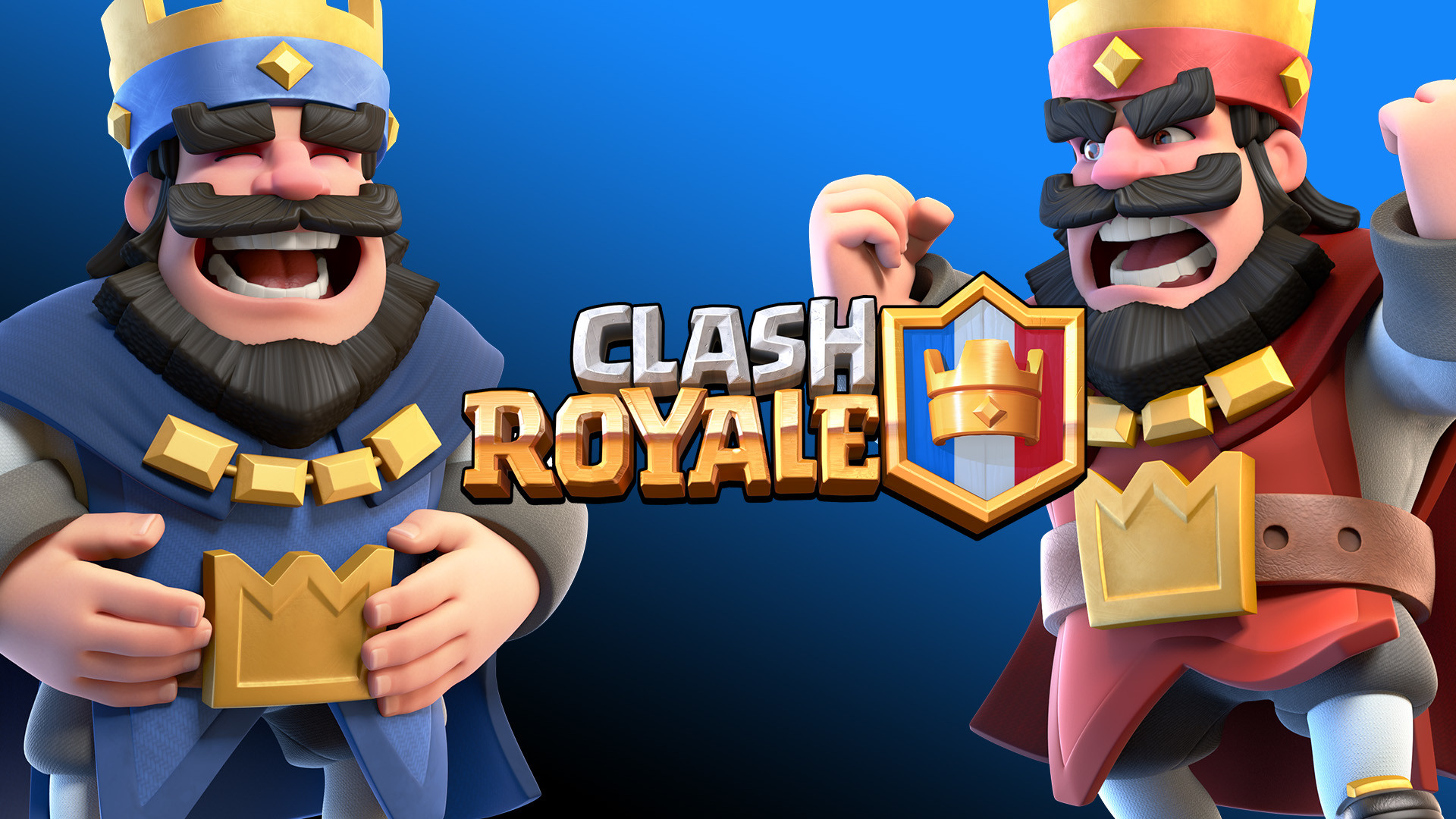 Clash Royale, Logo, Re blu, Re rosso, 1920x1080, immagine di sfondo