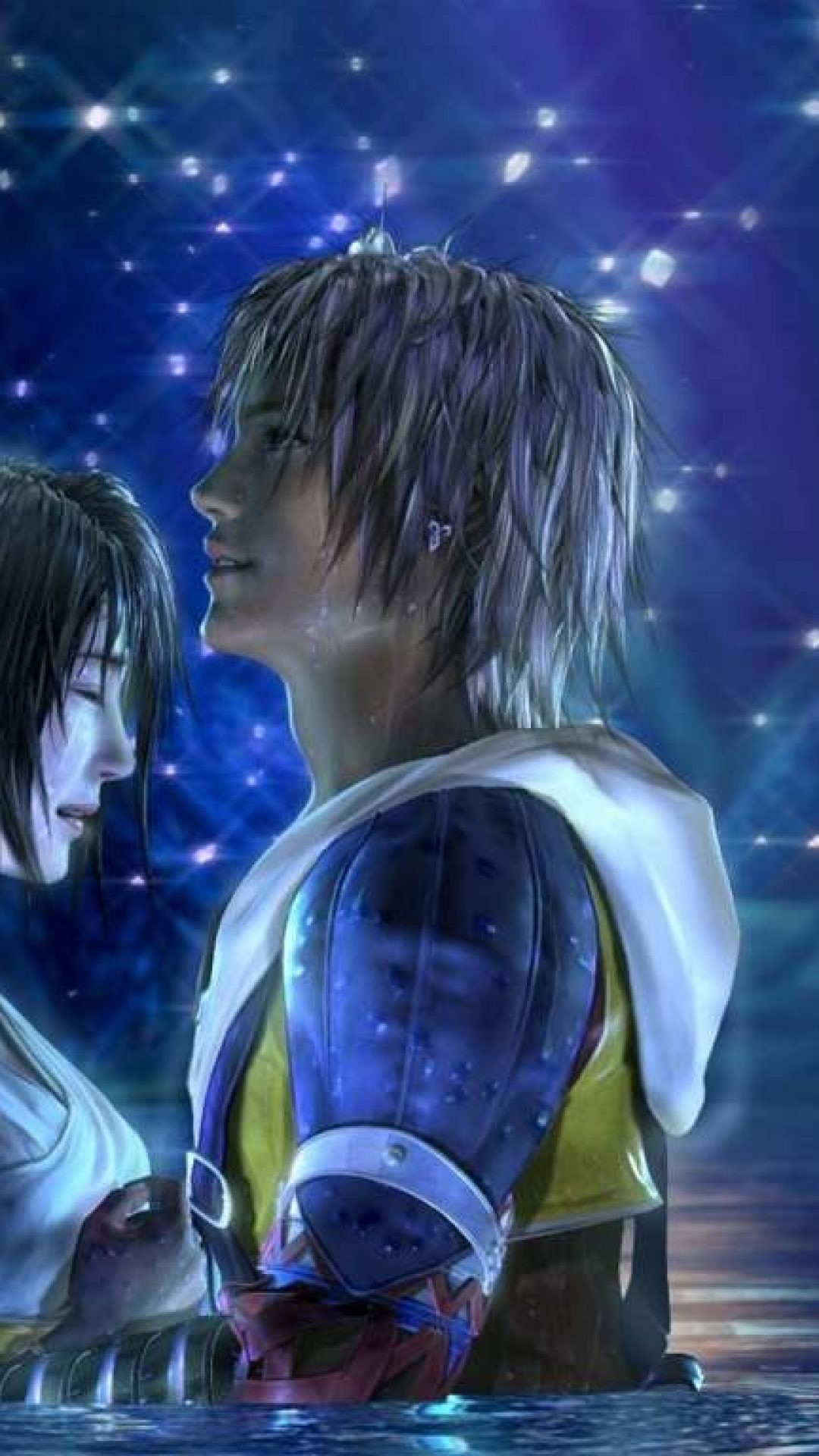 Tidus, Yuna, Final Fantasy X, Macalania, 1080x1920, schermata di blocco iPhone