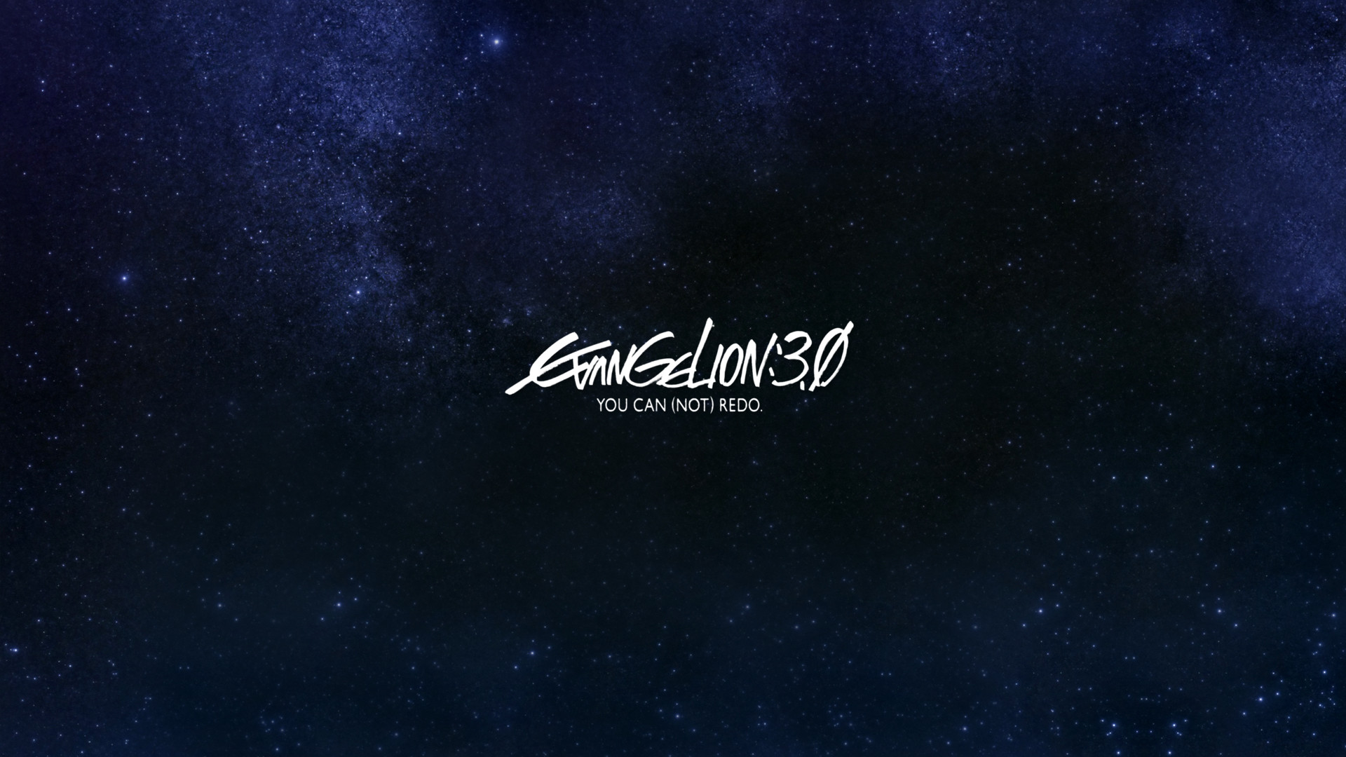 Evangelion: 3.0 You Can (Not) Redo, Logo, Cielo stellato, Sfondo blu scuro, wallpaper Windows 11
