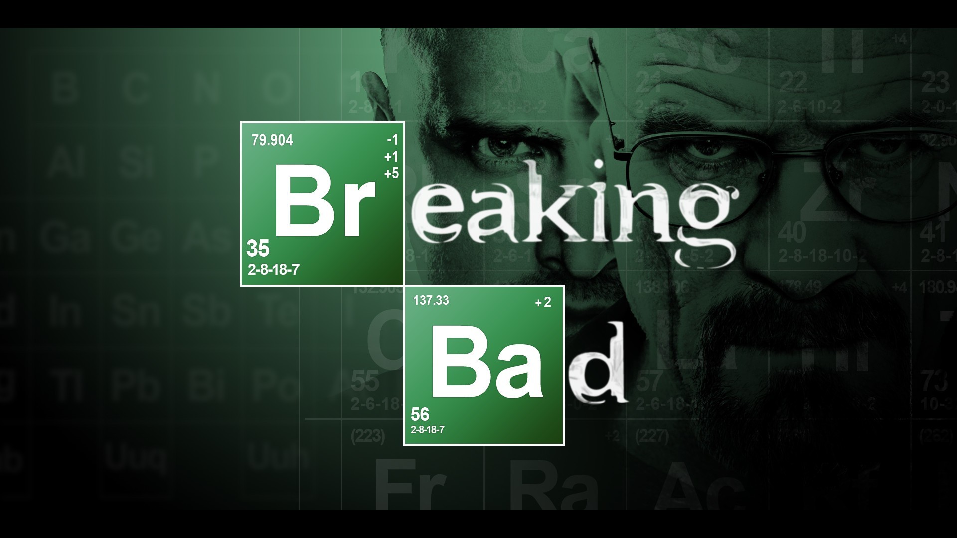 Breaking Bad, Walter White, Heisenberg, Logo, Tavola periodica, Verde, sfondo desktop 1920x1080