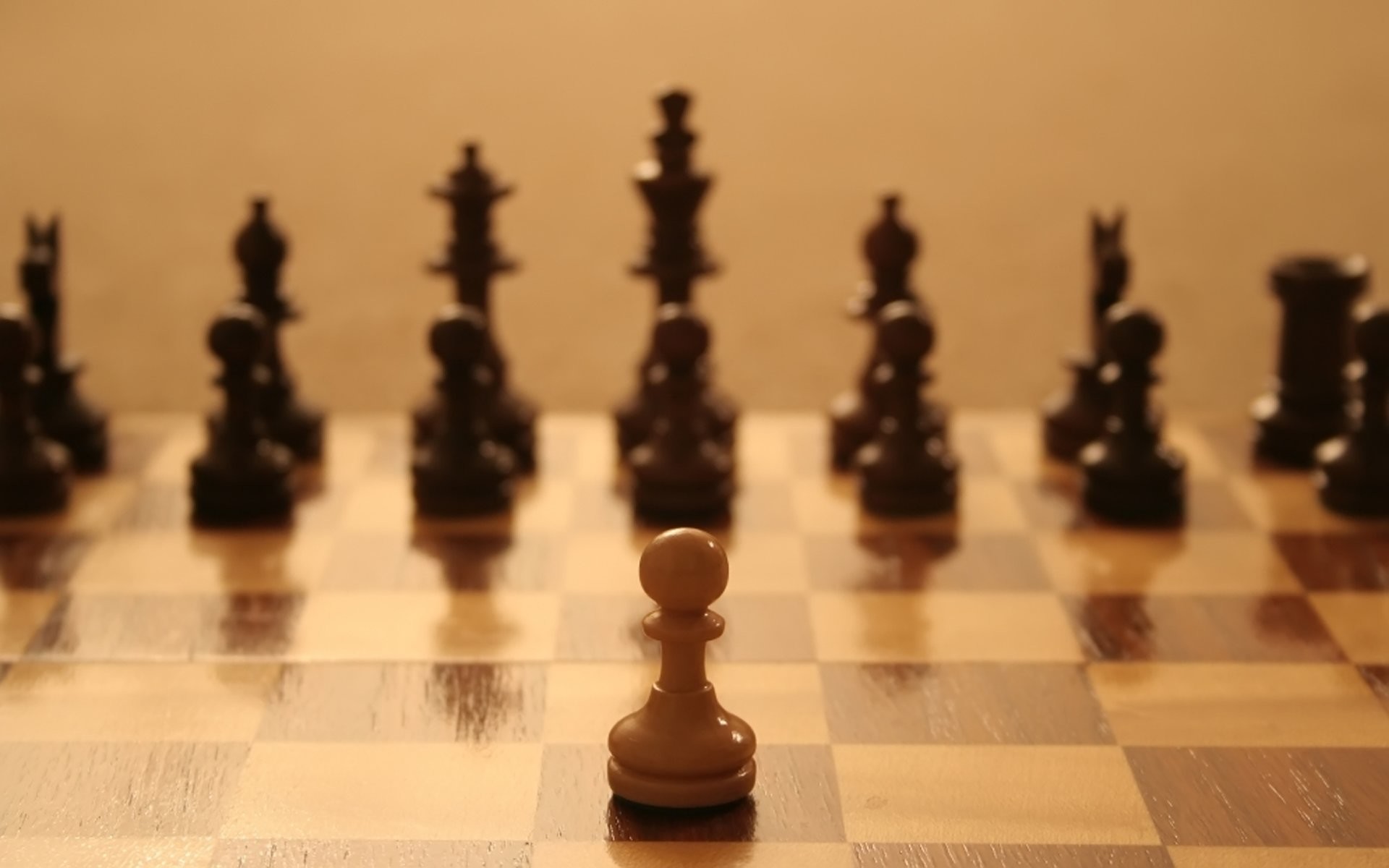 Scacchiera, Pedone, Pezzi neri, Legno, Toni caldi, Full HD, sfondo per PC
