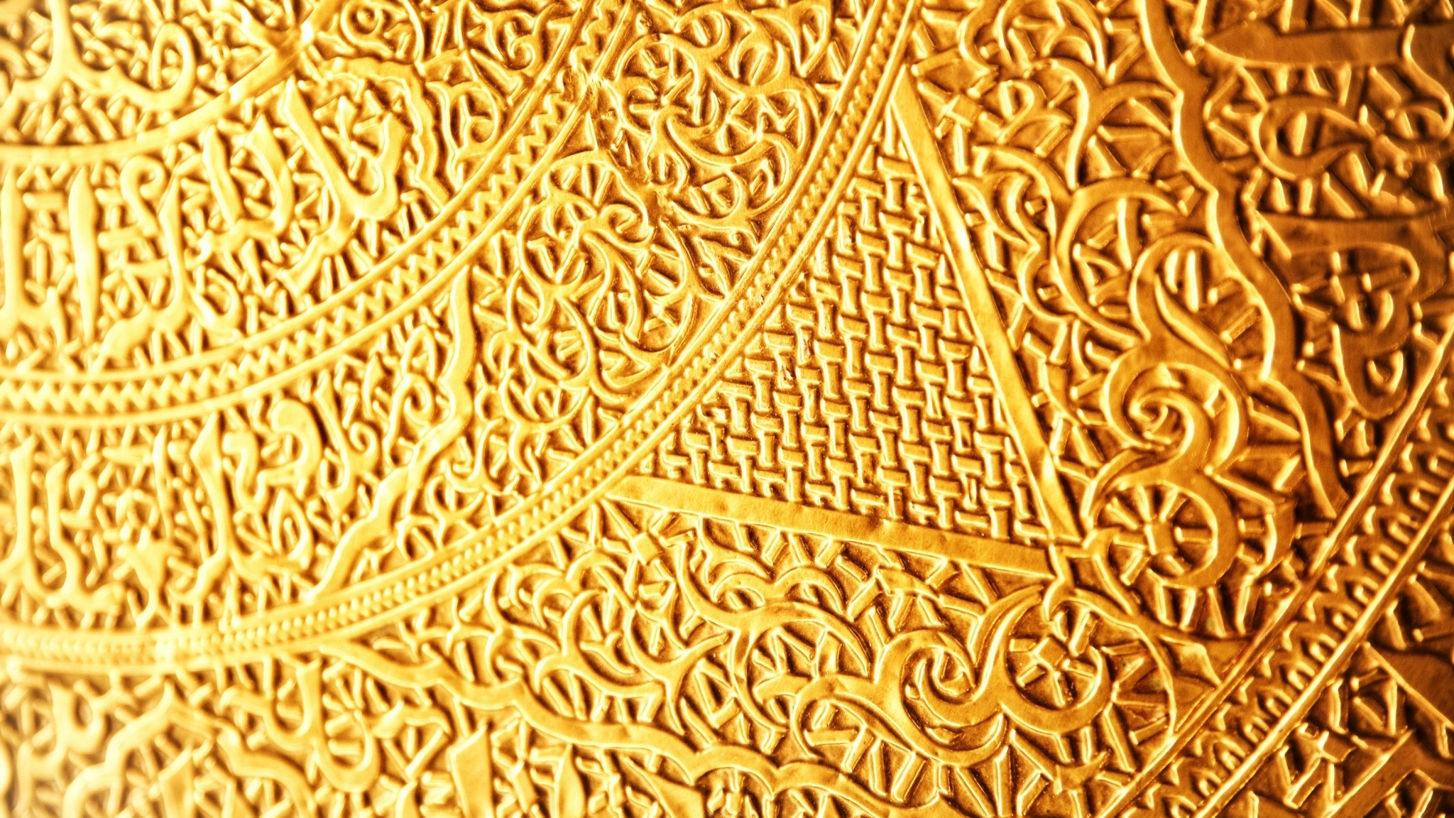 Oro sbalzato, Ornamenti, Arabeschi, Texture, Full HD, sfondo Windows 11