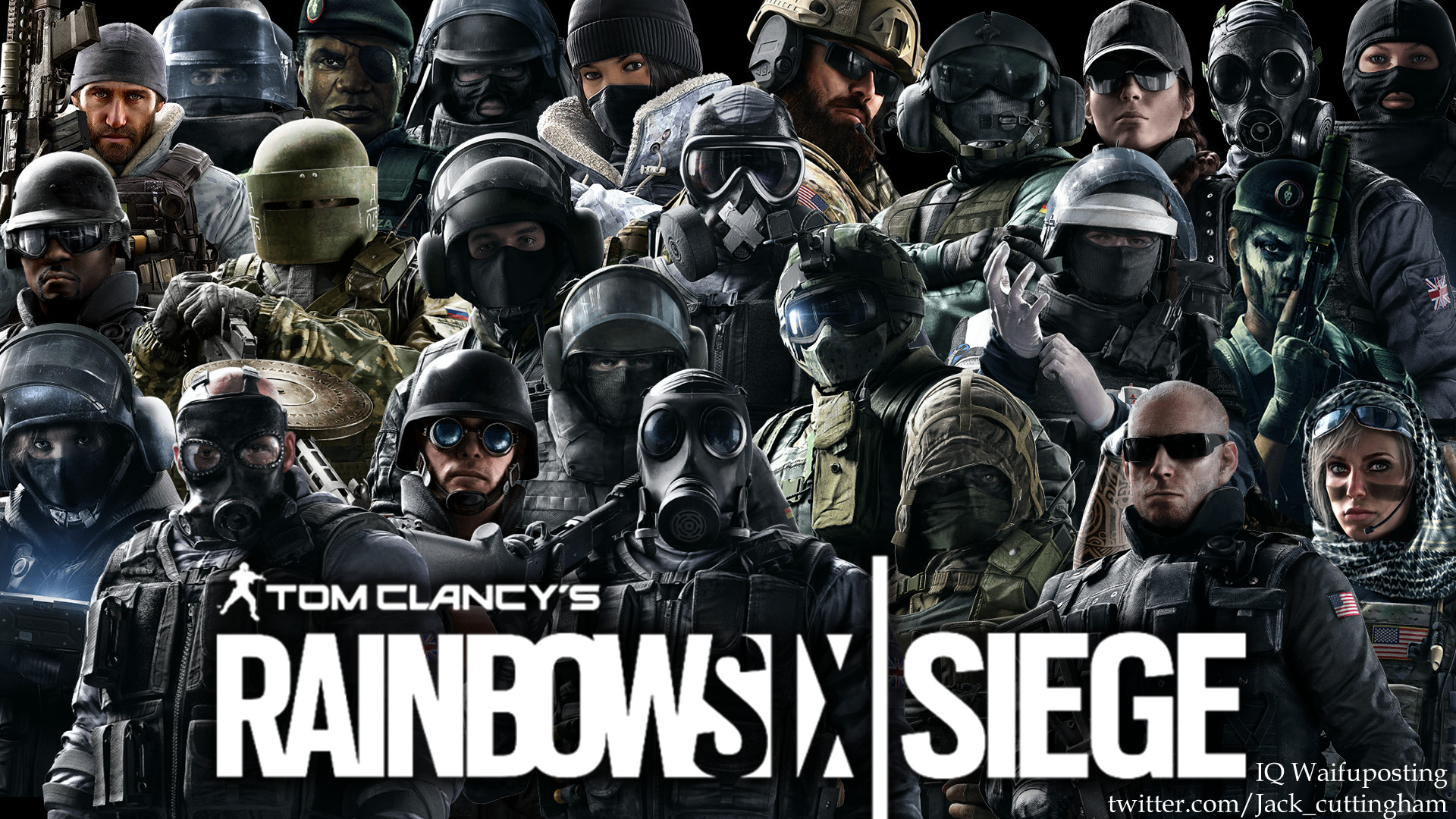 Tom Clancy's Rainbow Six Siege, Operatori, Collage, Logo, Full HD, sfondo Windows 11