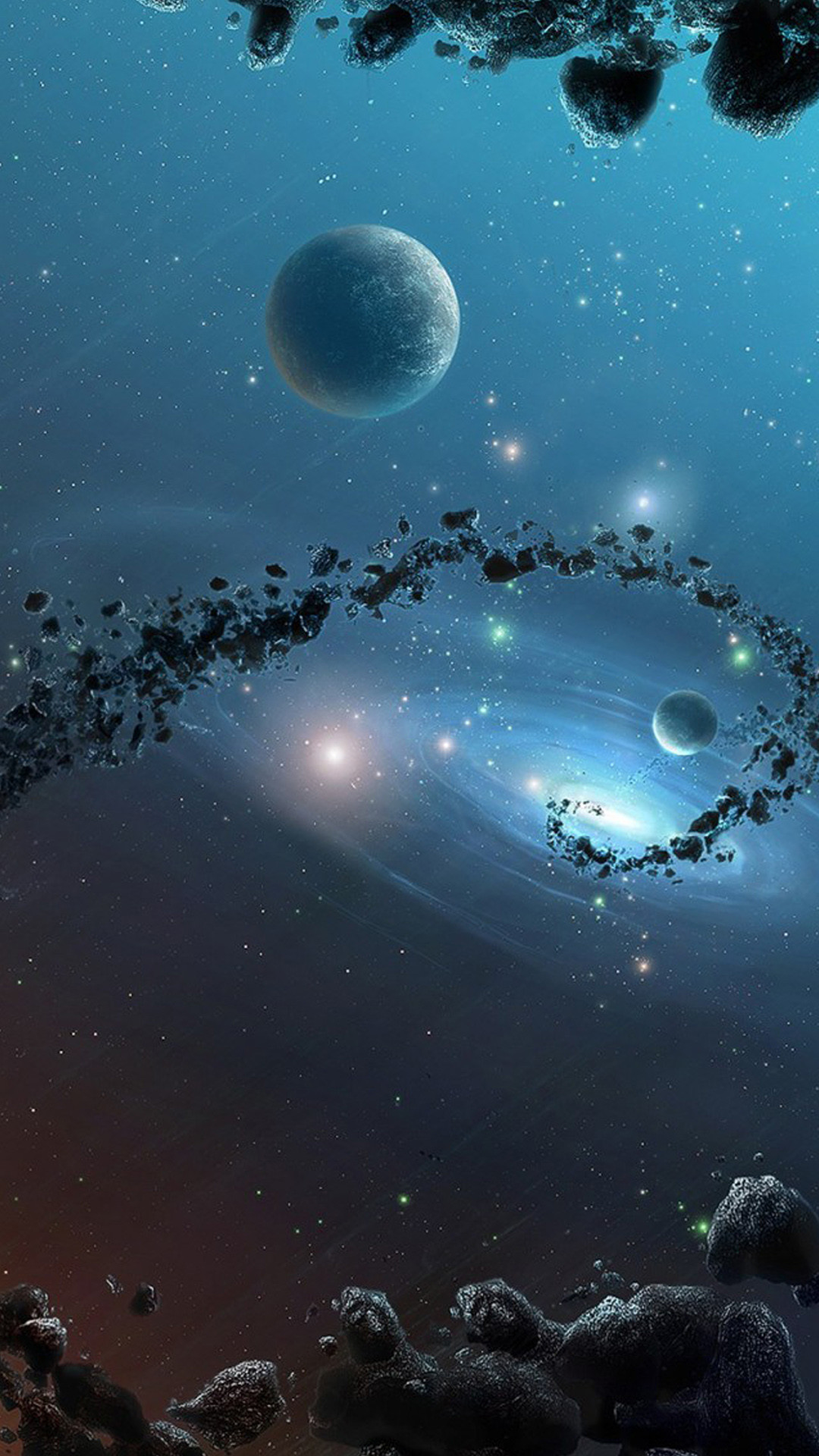 Pianeti, Spazio, Asteroidi, Fantascienza, immagine di sfondo Samsung S5