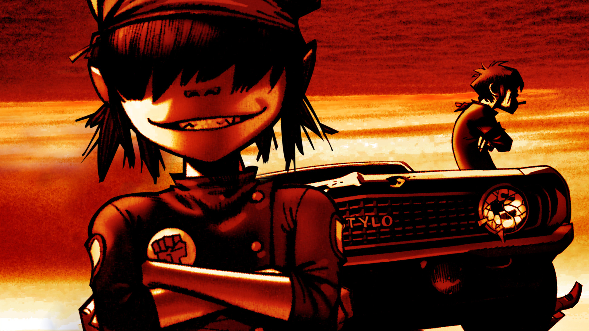 Gorillaz, Murdoc Niccals, Auto, Rosso, 1920x1080, immagine di sfondo