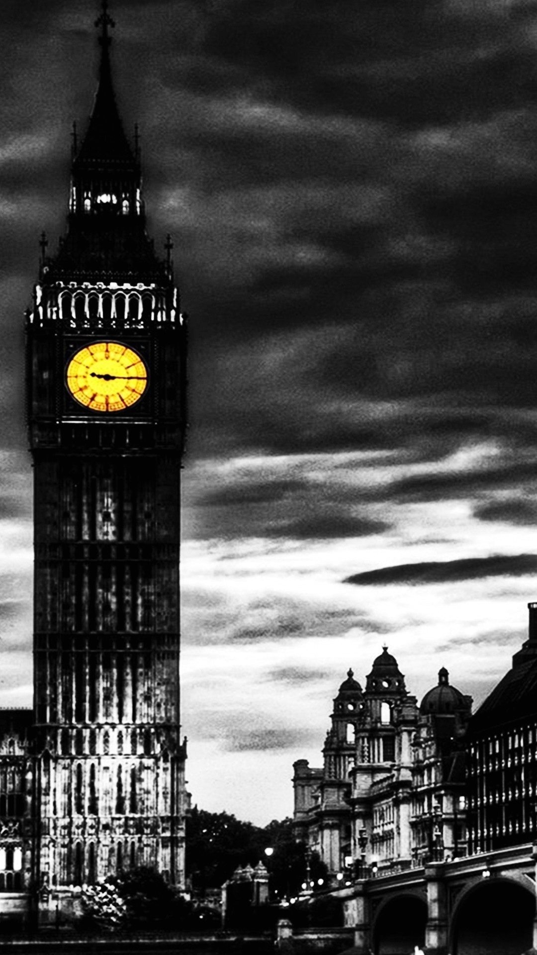 Big Ben, Londra, Bianco e nero, Torre dell'orologio, wallpaper Samsung S4
