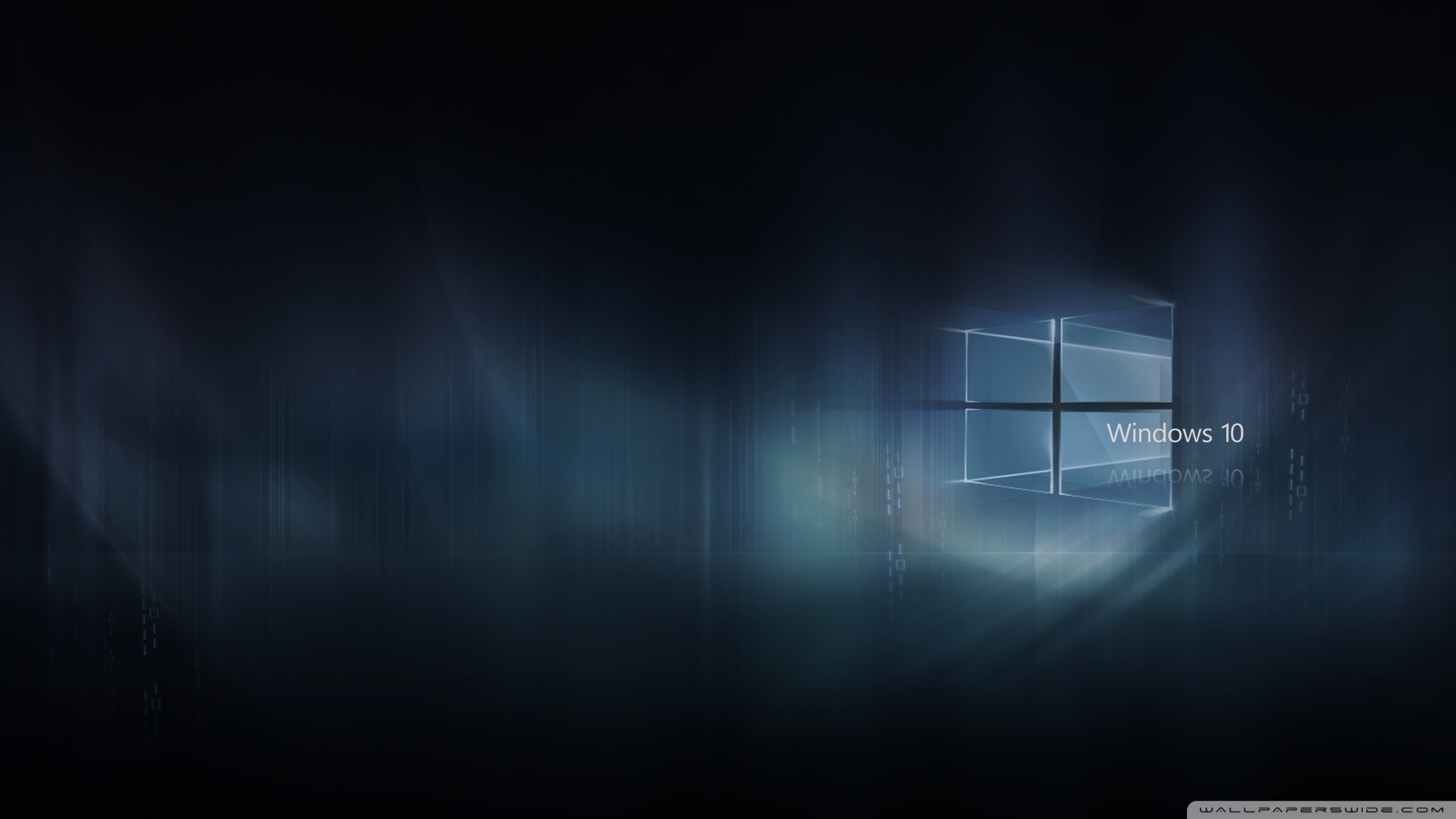 Windows 10, Logo Windows, Luci, Sfondo scuro, 1920x1080, wallpaper desktop