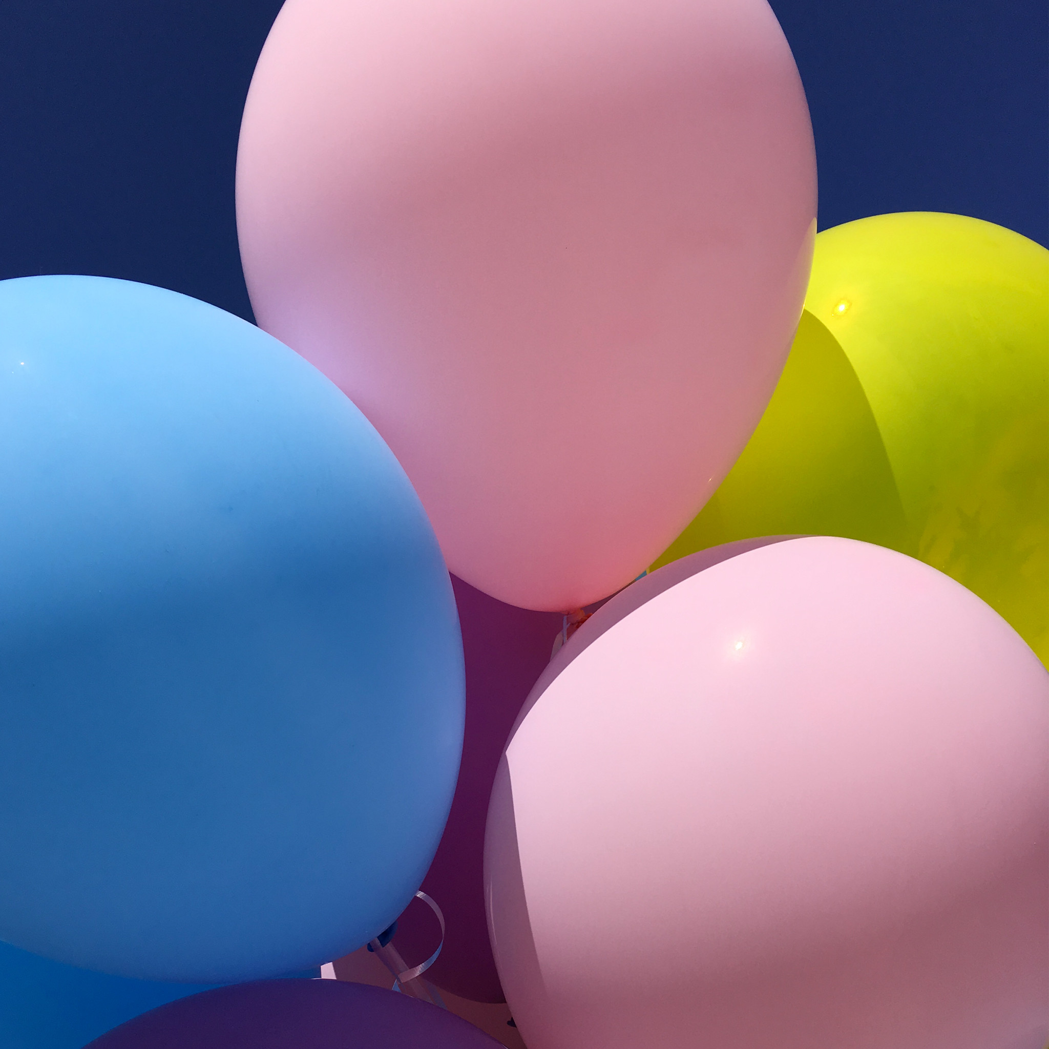 Palloncini, Rosa, Azzurro, Pastello, Full HD, schermata di blocco iPad