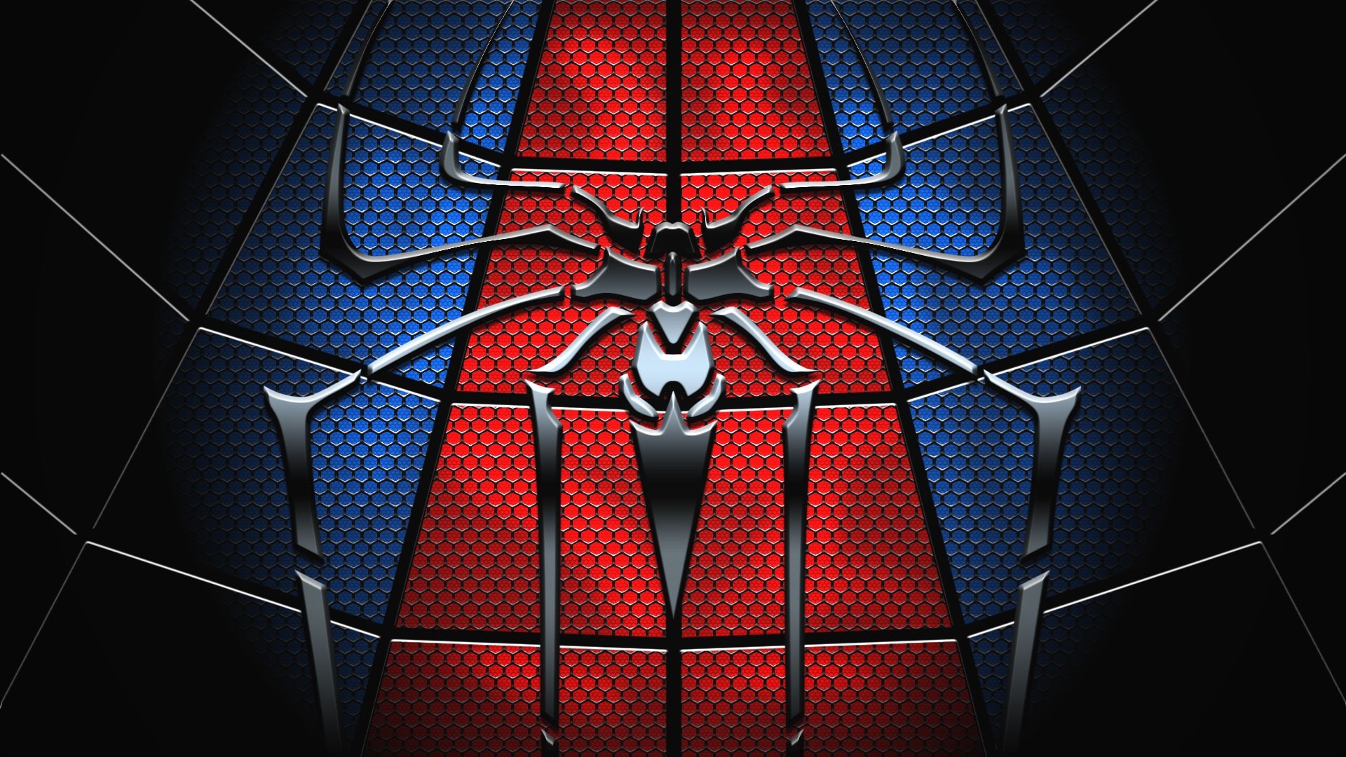 Logo di Spider-Man, Costume, Ragno, Rosso e blu, 1920x1080, sfondo per PC