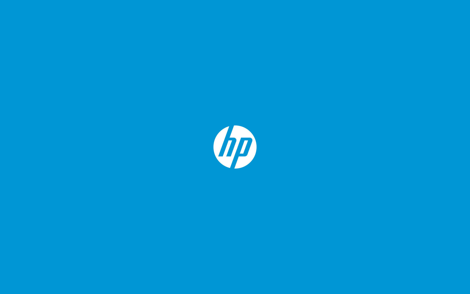 Logo HP, Sfondo azzurro, Minimalismo, Bianco, Hewlett-Packard, 1920x1200, wallpaper desktop