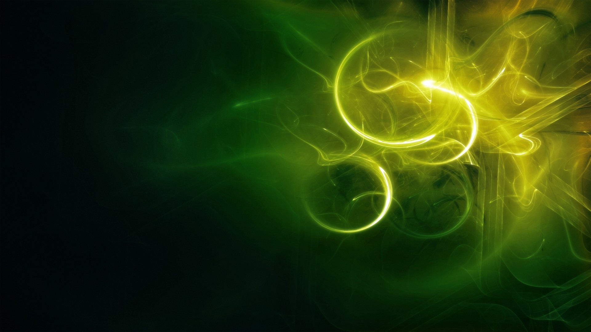 Fumo luminoso, Astratto, Verde scuro, 16:9 Full HD, wallpaper widescreen