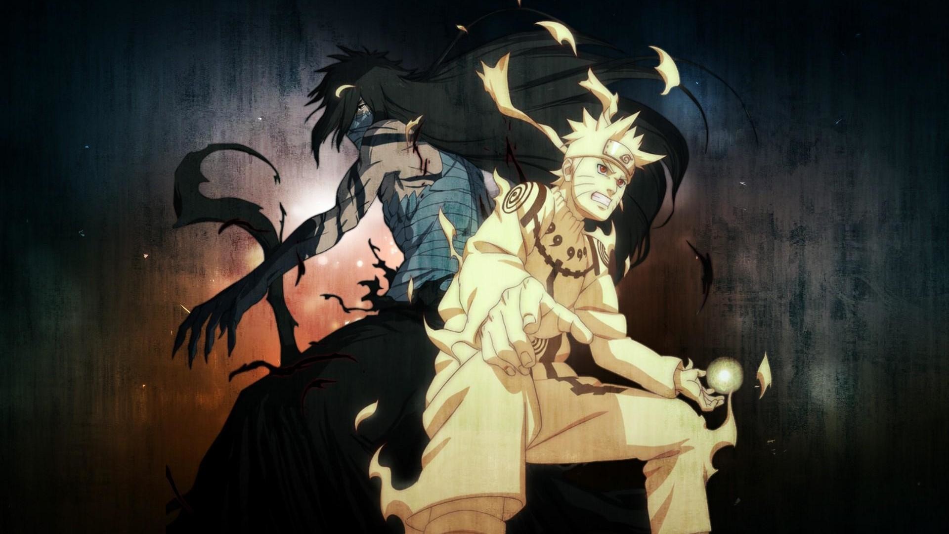 Naruto Uzumaki, Modalità Chakra della Volpe, Naruto Shippuden, Fan art, sfondo 16:9 Full HD