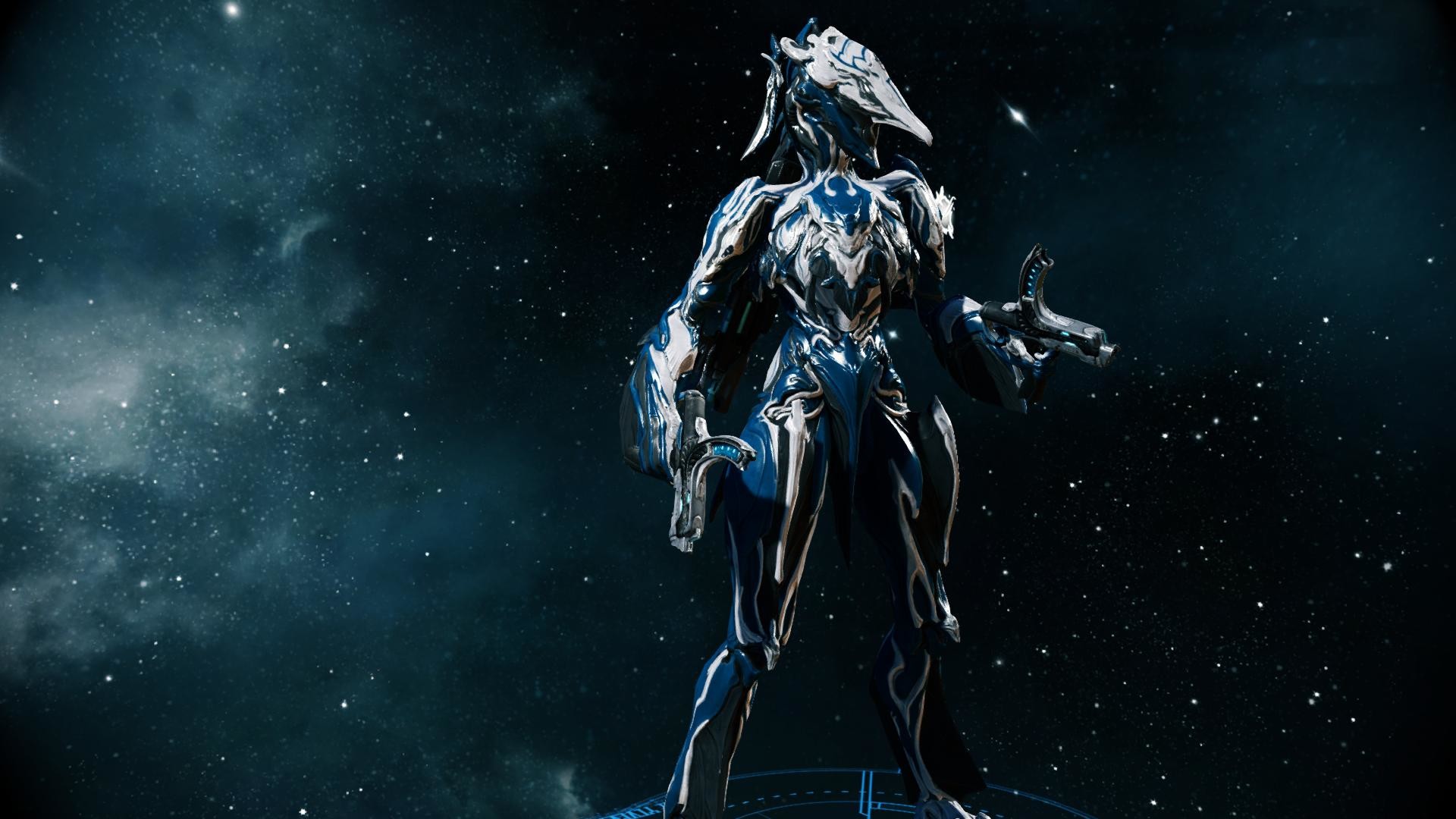Warframe, Spazio, Stelle, Blu, Full HD, sfondo per PC e portatile