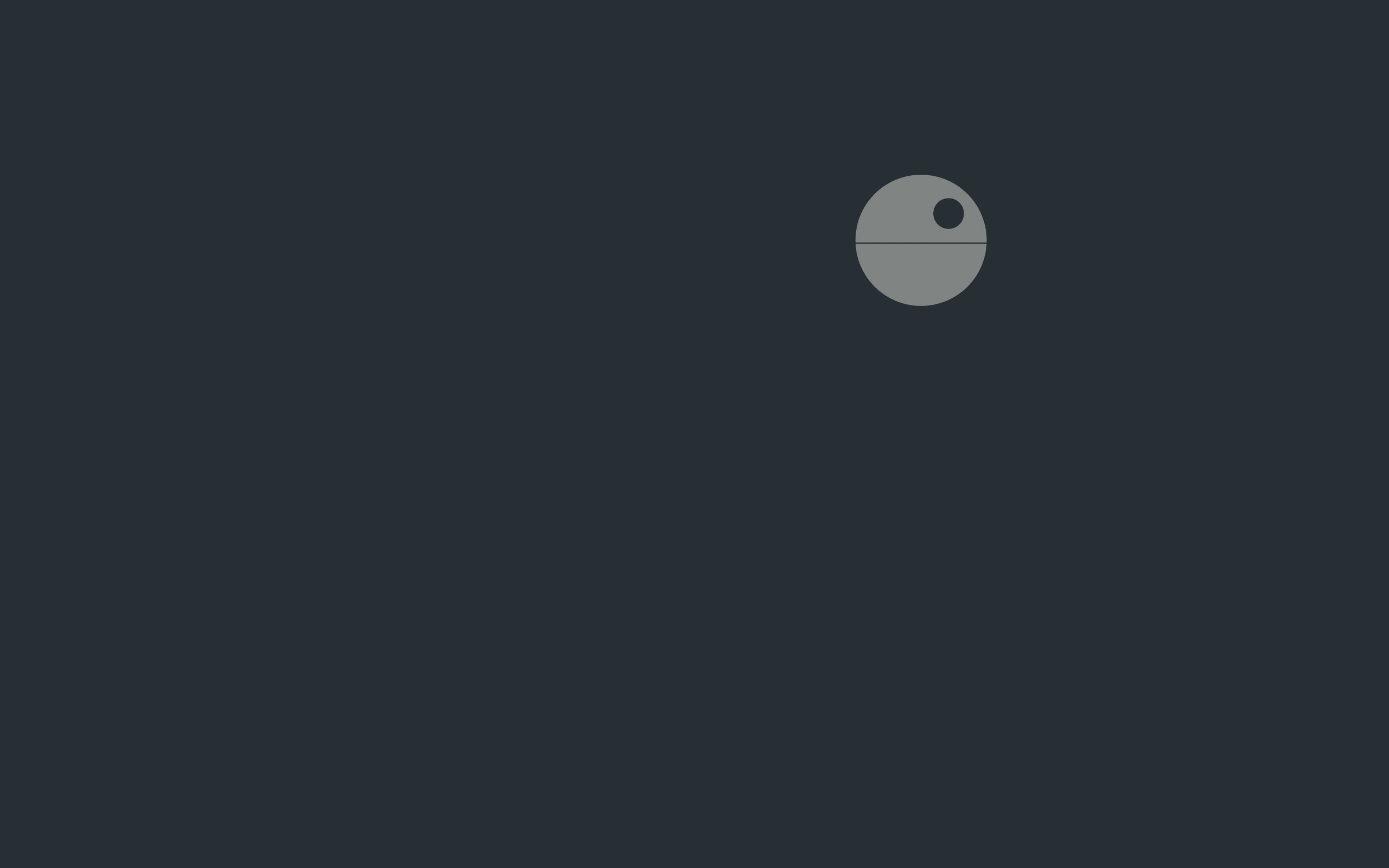 Morte Nera, Star Wars, Minimalista, Grigio scuro, 2560x1600, sfondo per PC