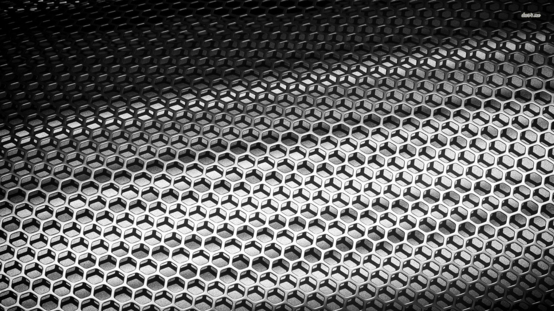 Griglia esagonale, Metallo, Texture, Luce, 16:9 Full HD, wallpaper widescreen