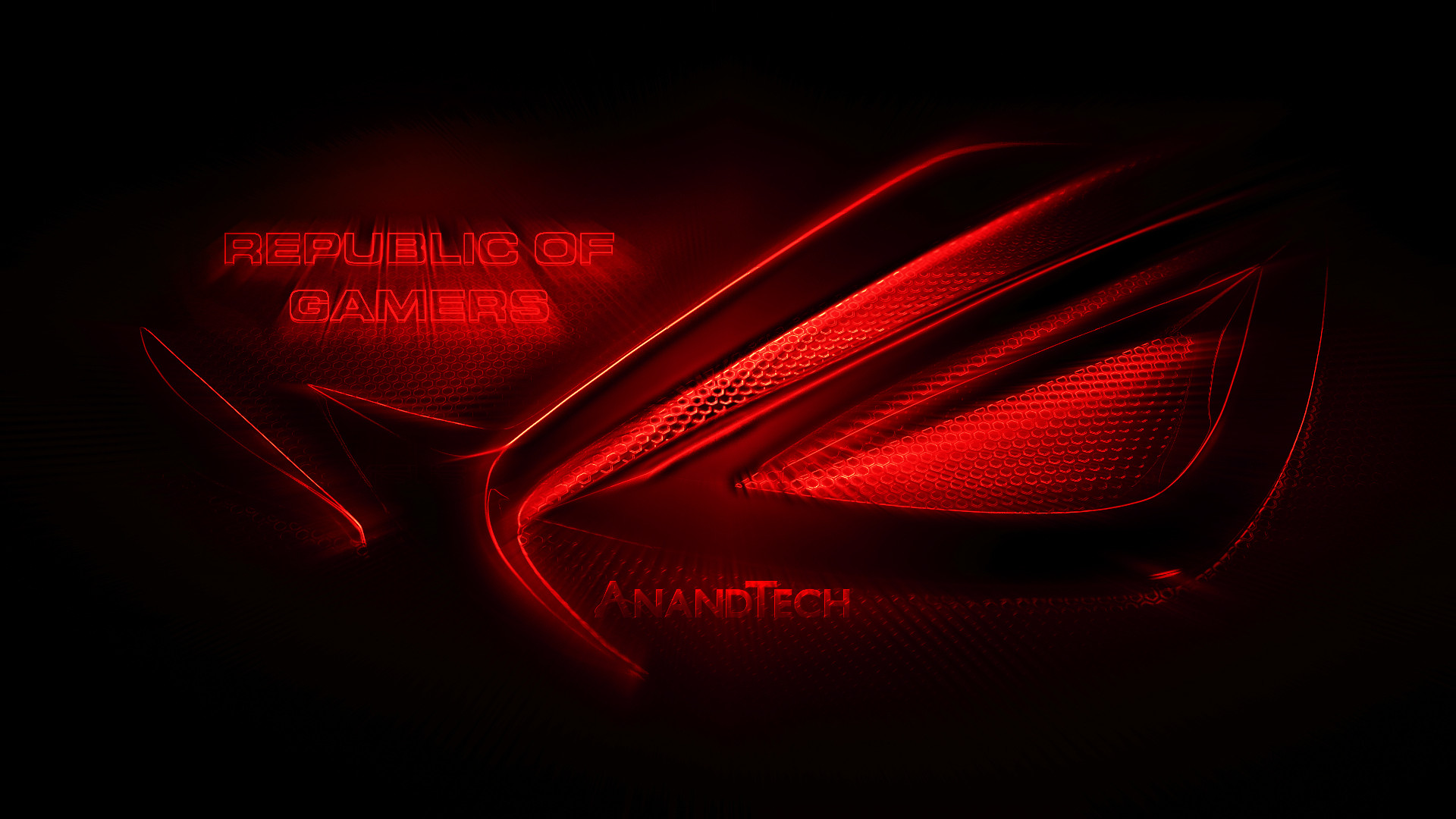 ASUS ROG, Republic of Gamers, AnandTech, Rosso, 16:9 Full HD, sfondo widescreen