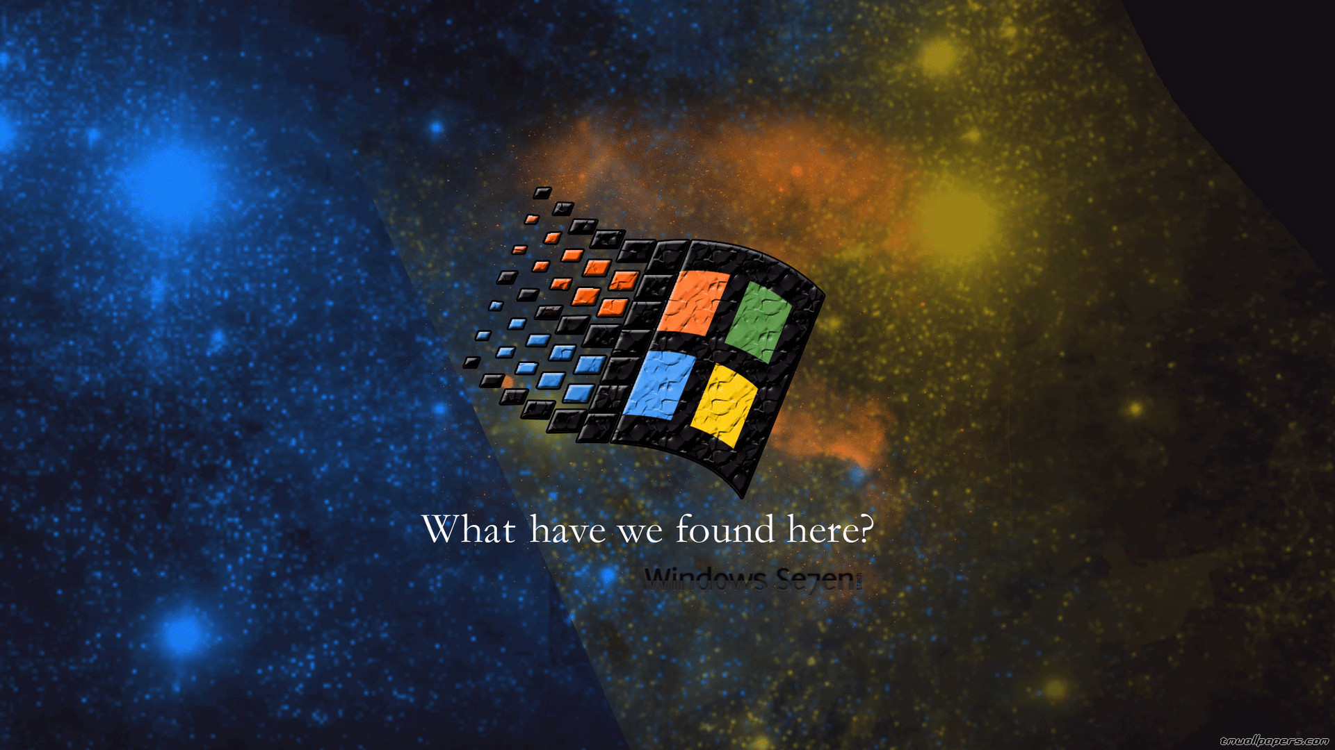 Windows 7, Logo Windows, Spazio, Stelle, 1920x1080, immagine di sfondo