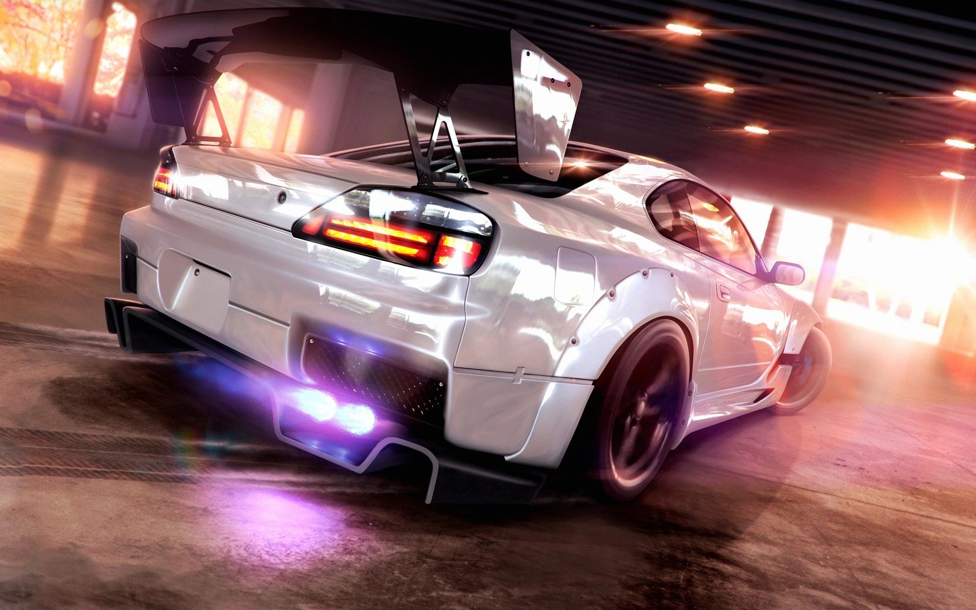 Nissan Silvia S15, Tuning, Bianco, 1920x1200, immagine di sfondo
