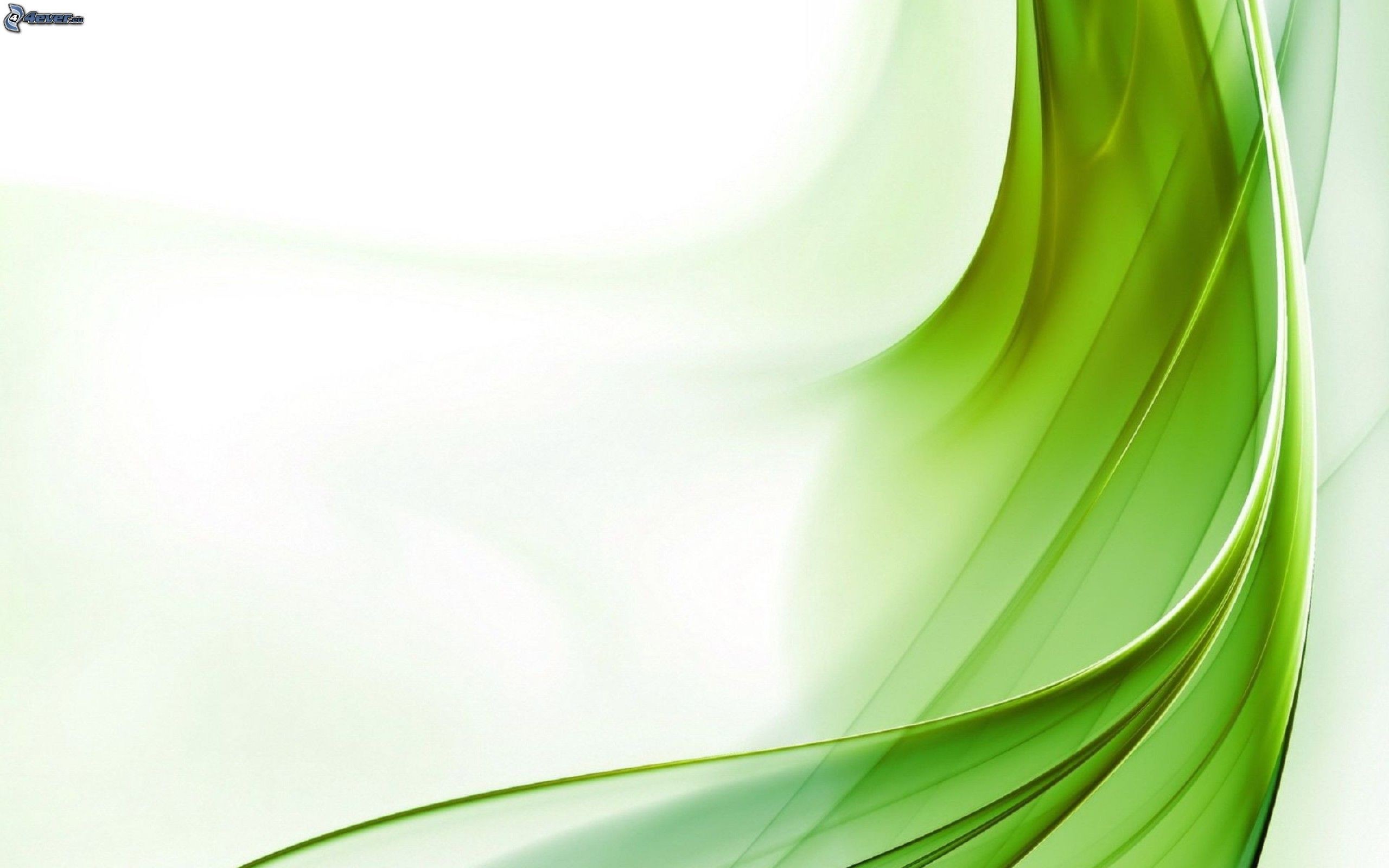 Onda astratta, Verde e bianco, Minimal, 2K, sfondo desktop