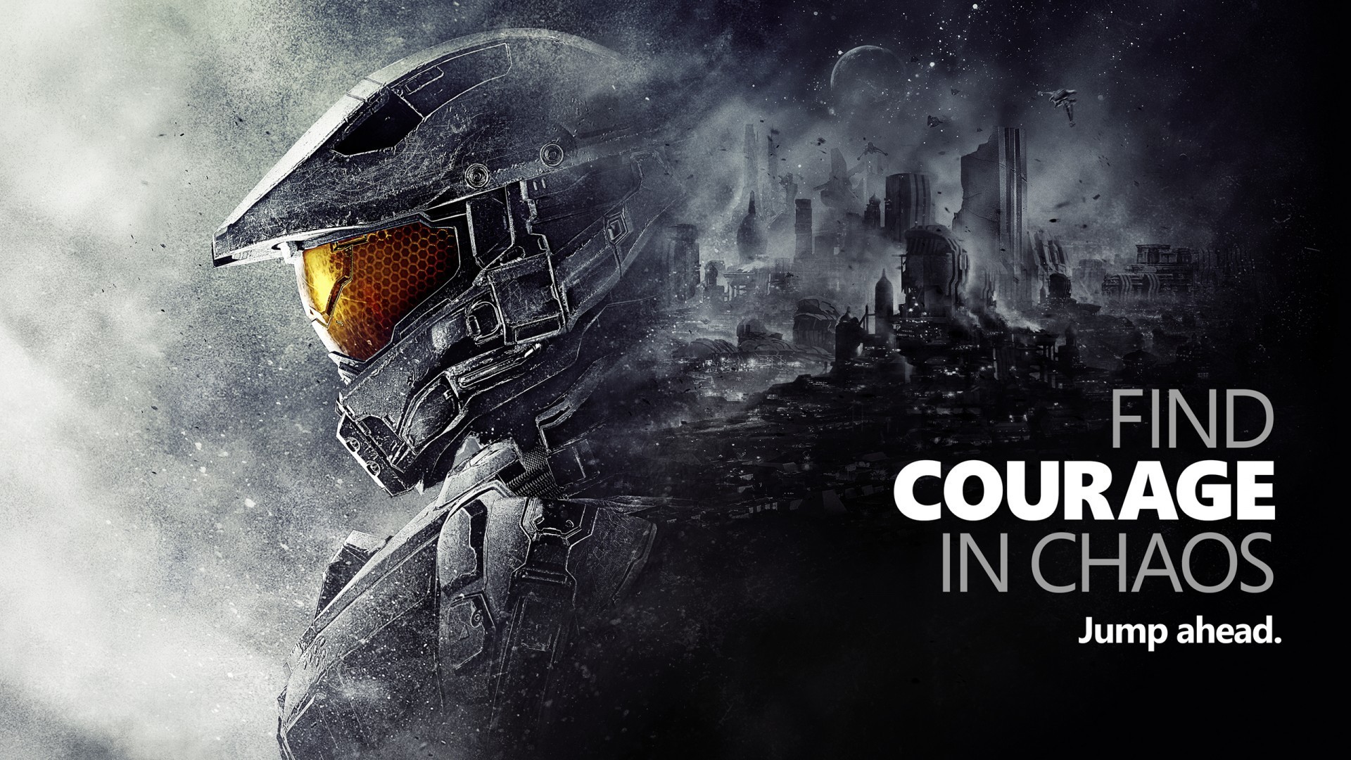 Master Chief, Halo 5: Guardians, Find Courage in Chaos, Xbox One, sfondo widescreen Full HD