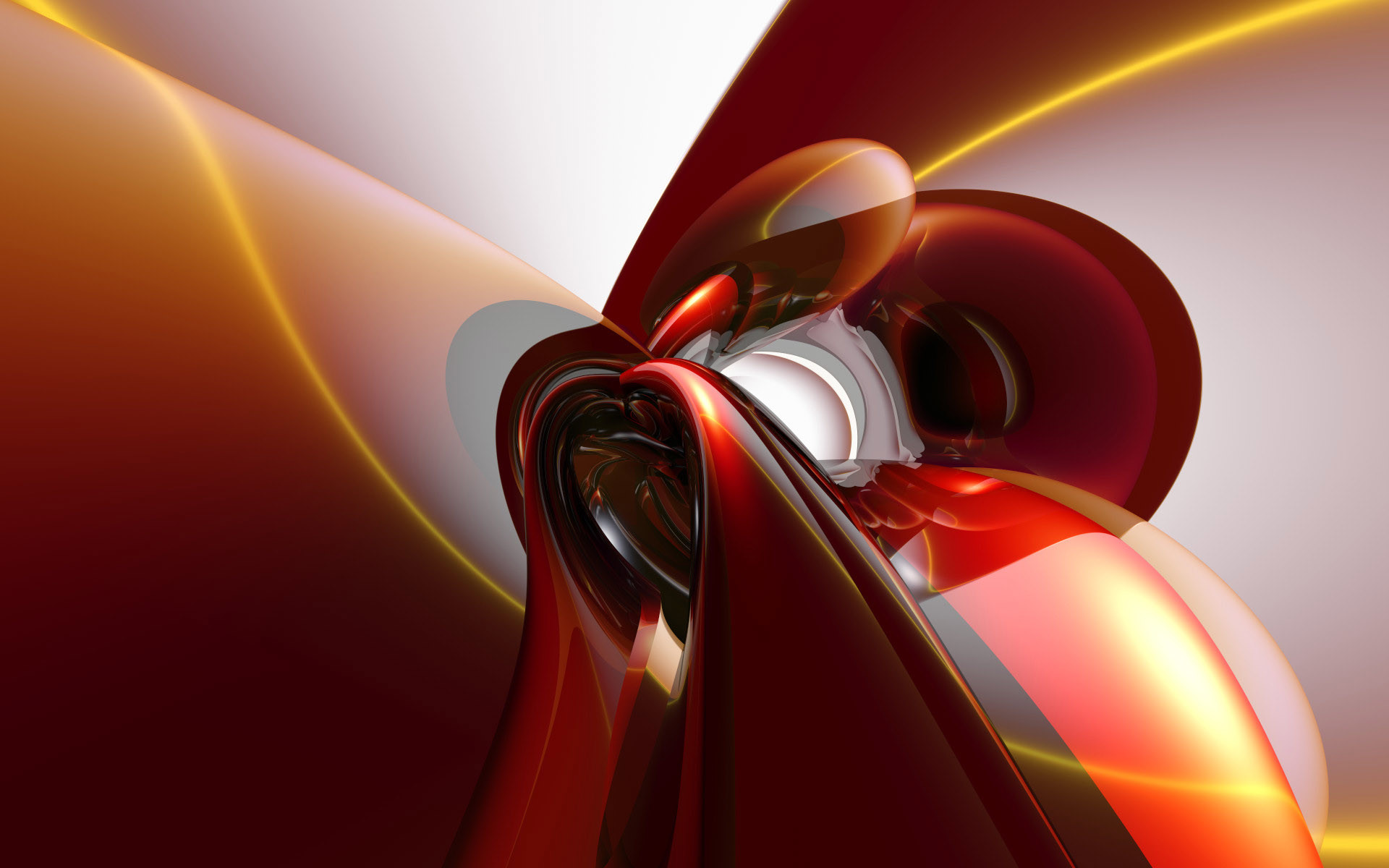 Arte 3D, Forme astratte, Rosso, 1920x1200, sfondo MacBook Pro