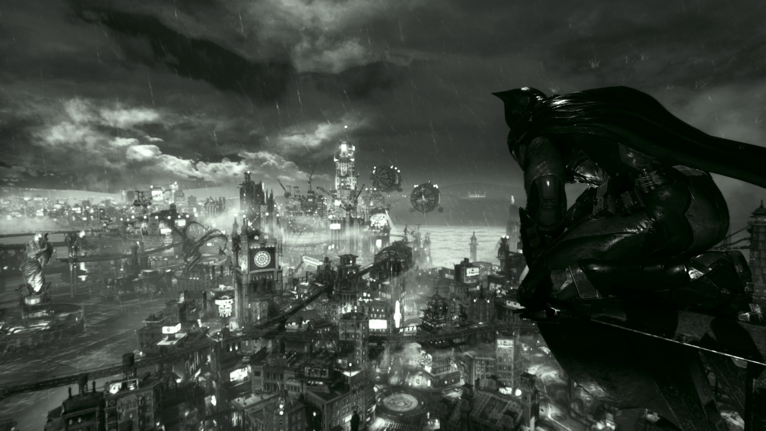 Batman, Batman: Arkham Knight, Gotham City, DC Comics, Videogioco, sfondo 2K per portatile