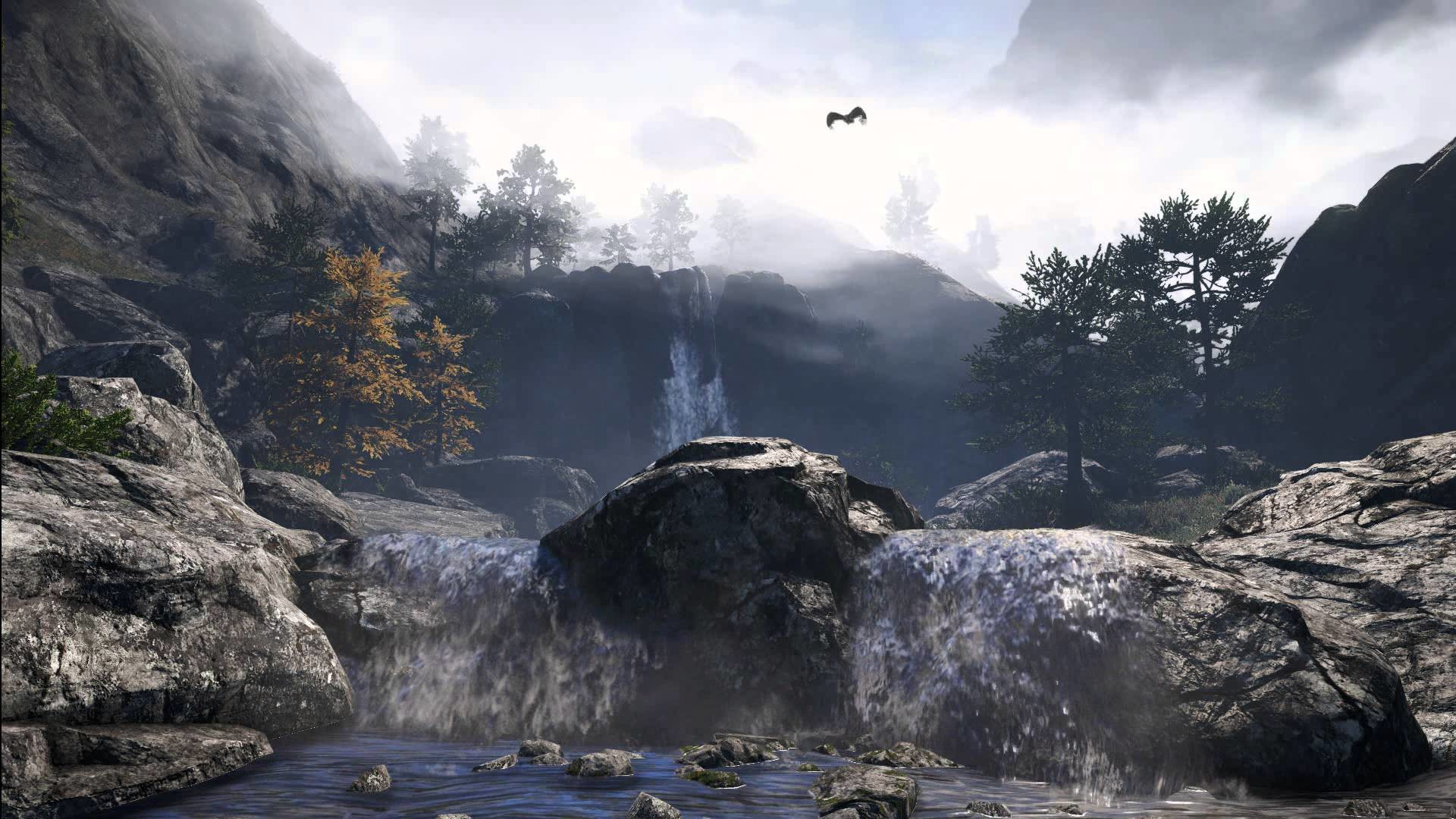 Far Cry 4, Kyrat, Cascata, Rocce, Full HD, sfondo desktop