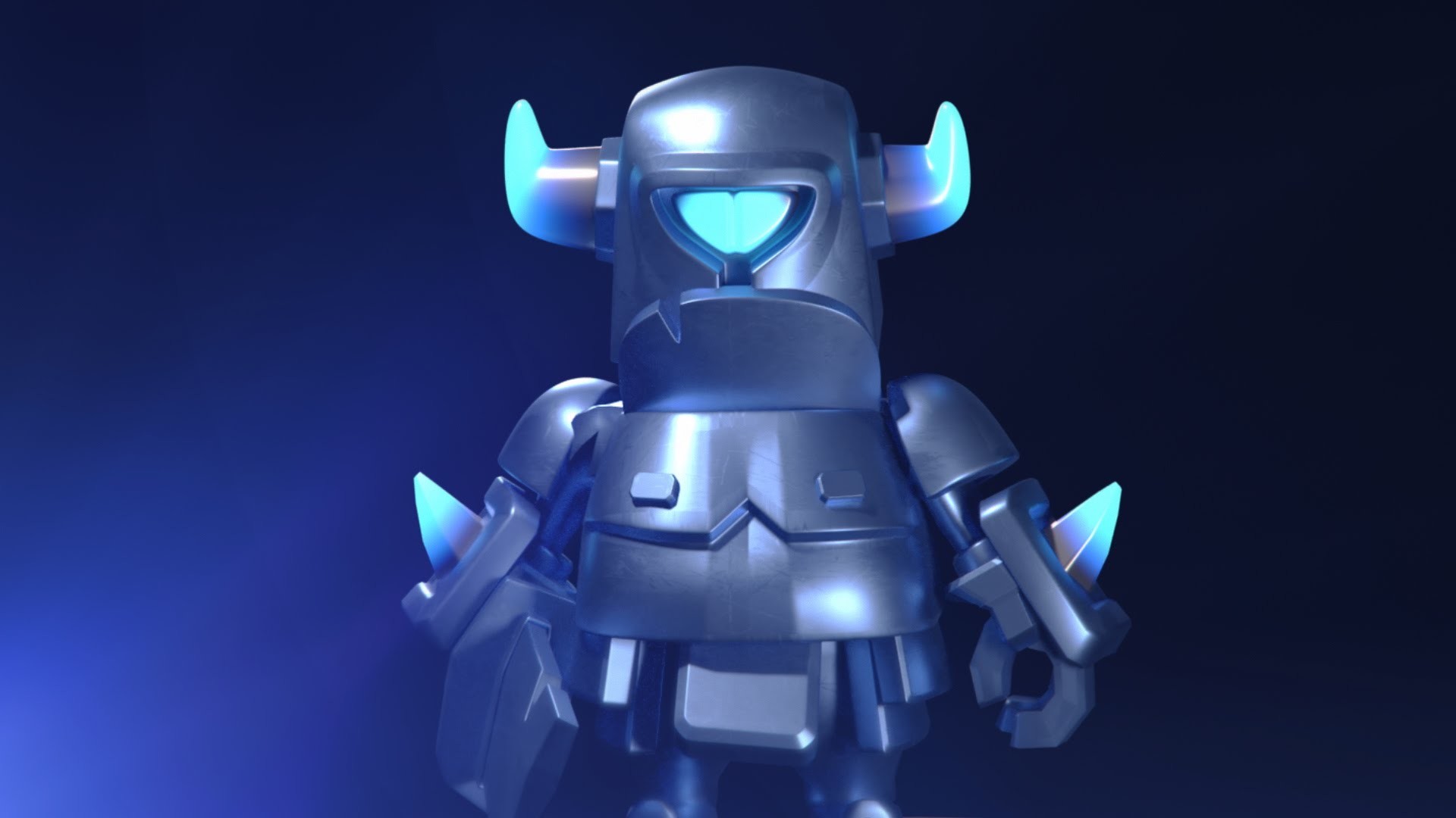 Clash Royale, Mini P.E.K.K.A, Blu, Robot, 1920x1080, sfondo per PC