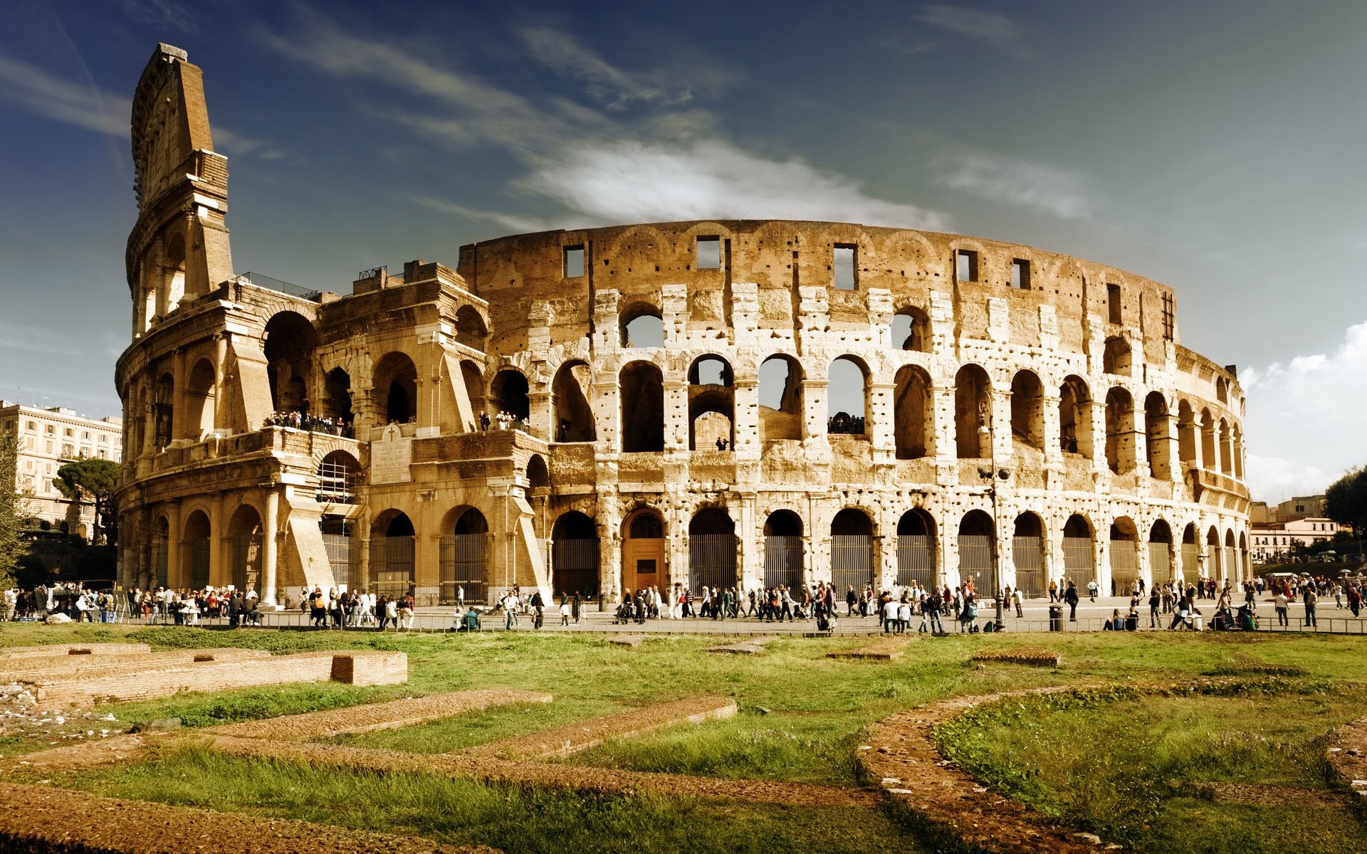 Colosseo, Roma, Italia, Anfiteatro, 1920x1200, immagine di sfondo