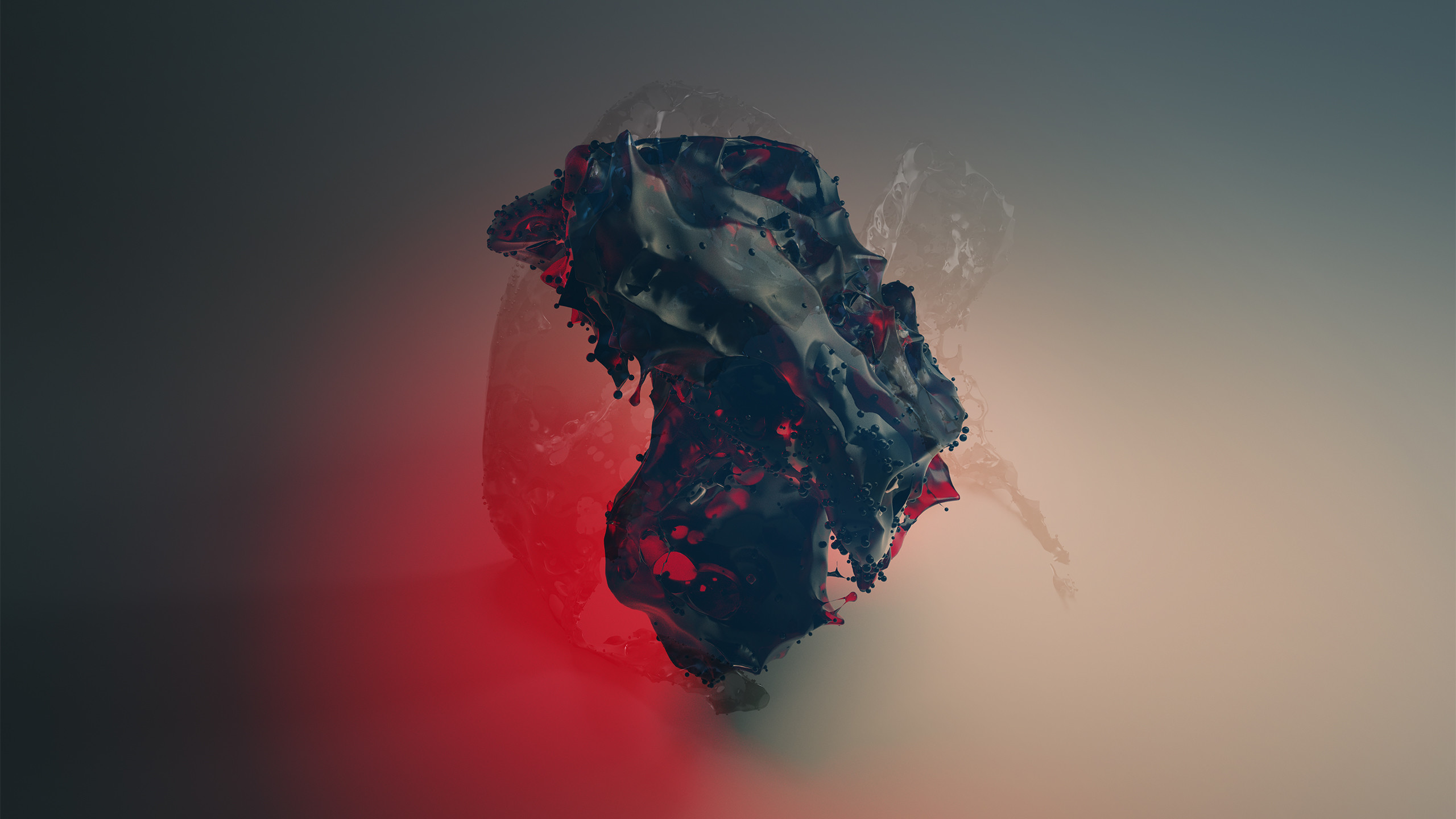 Astratto, Arte digitale, Rosso, Sfumatura, 2560x1440, sfondo per PC
