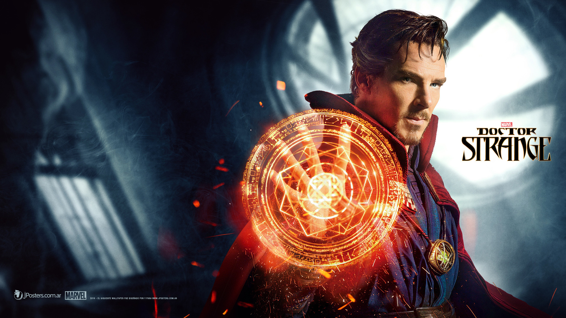 Doctor Strange, Benedict Cumberbatch, Doctor Strange (film 2016), Marvel, Mandala magico, wallpaper Full HD