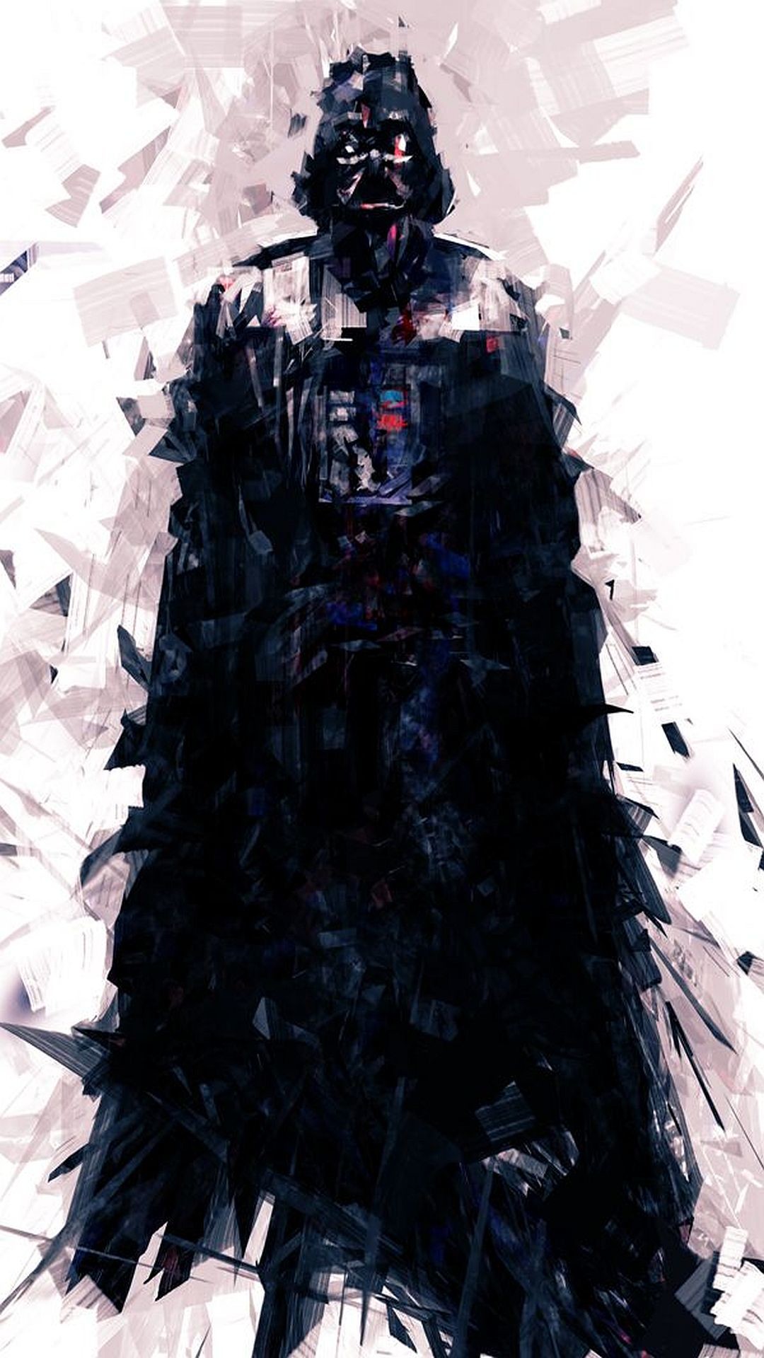 Darth Vader, Star Wars, Arte digitale, Frammenti, 1080x1920, schermata di blocco iPhone